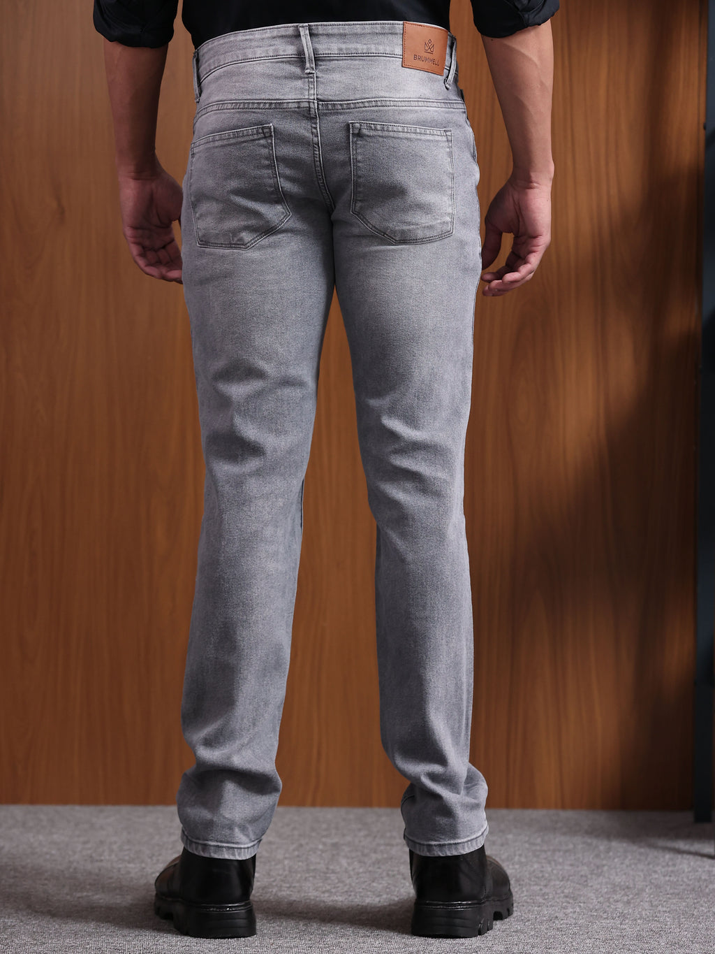 Dark Grey Slim Fit Denim Jeans