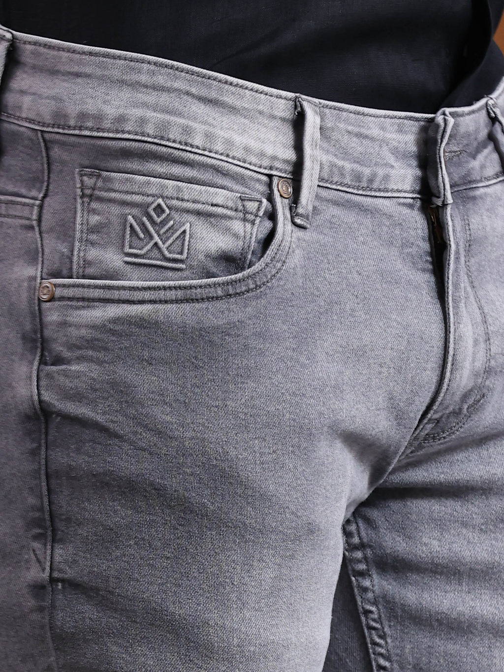 Dark Grey Slim Fit Denim Jeans