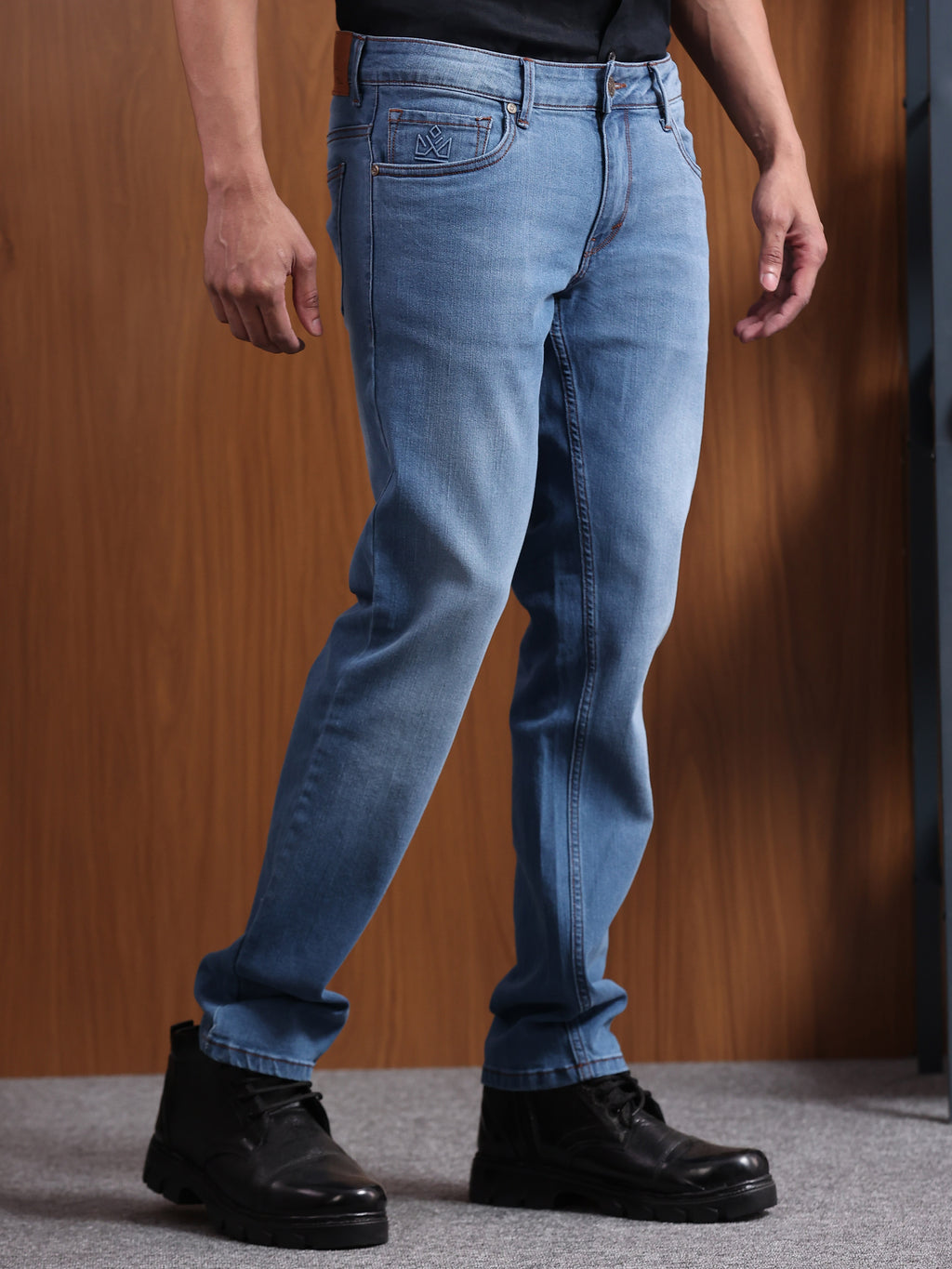 Light Blue Slim Fit Denim Jeans