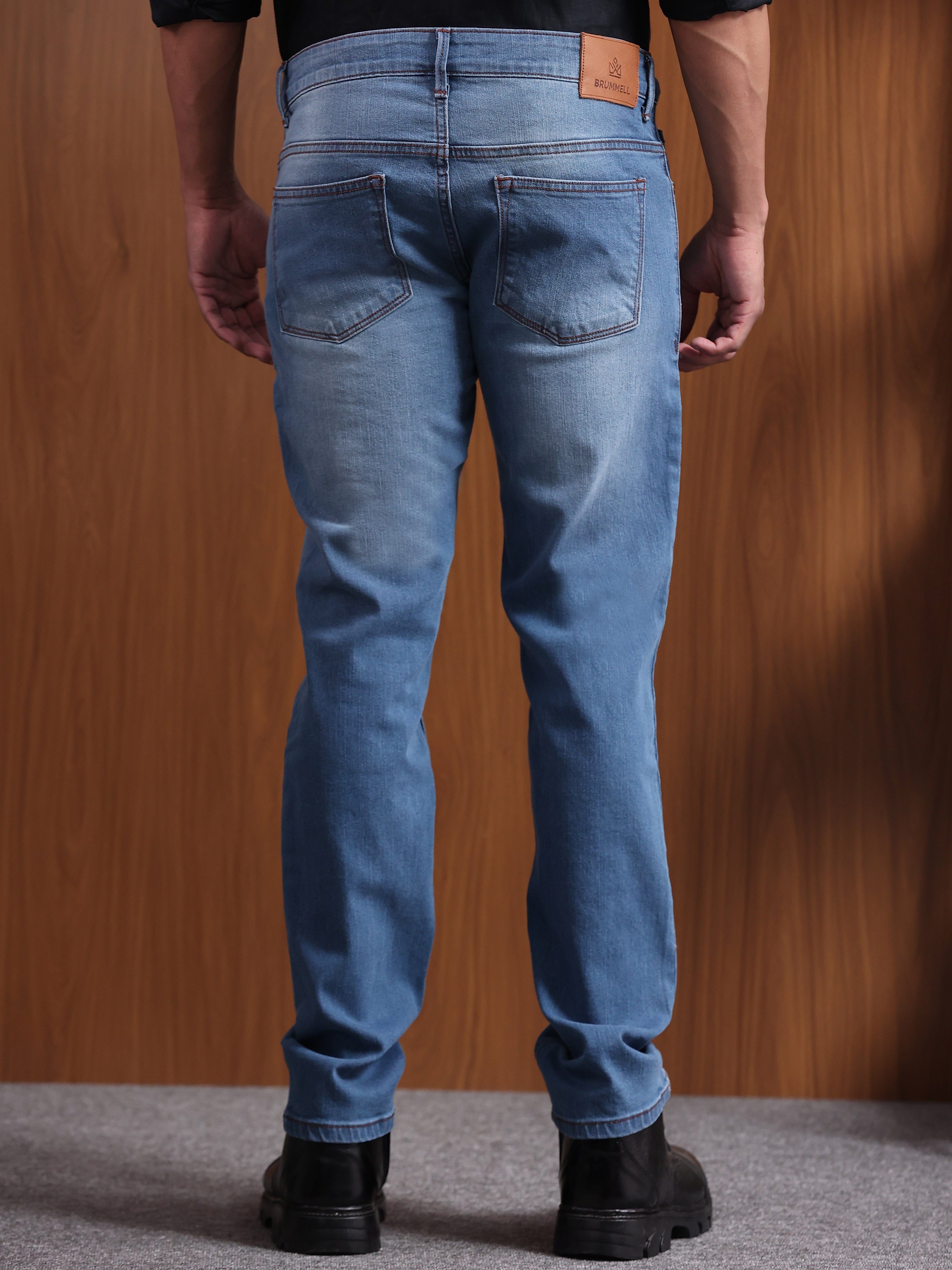 Light Blue Slim Fit Denim Jeans