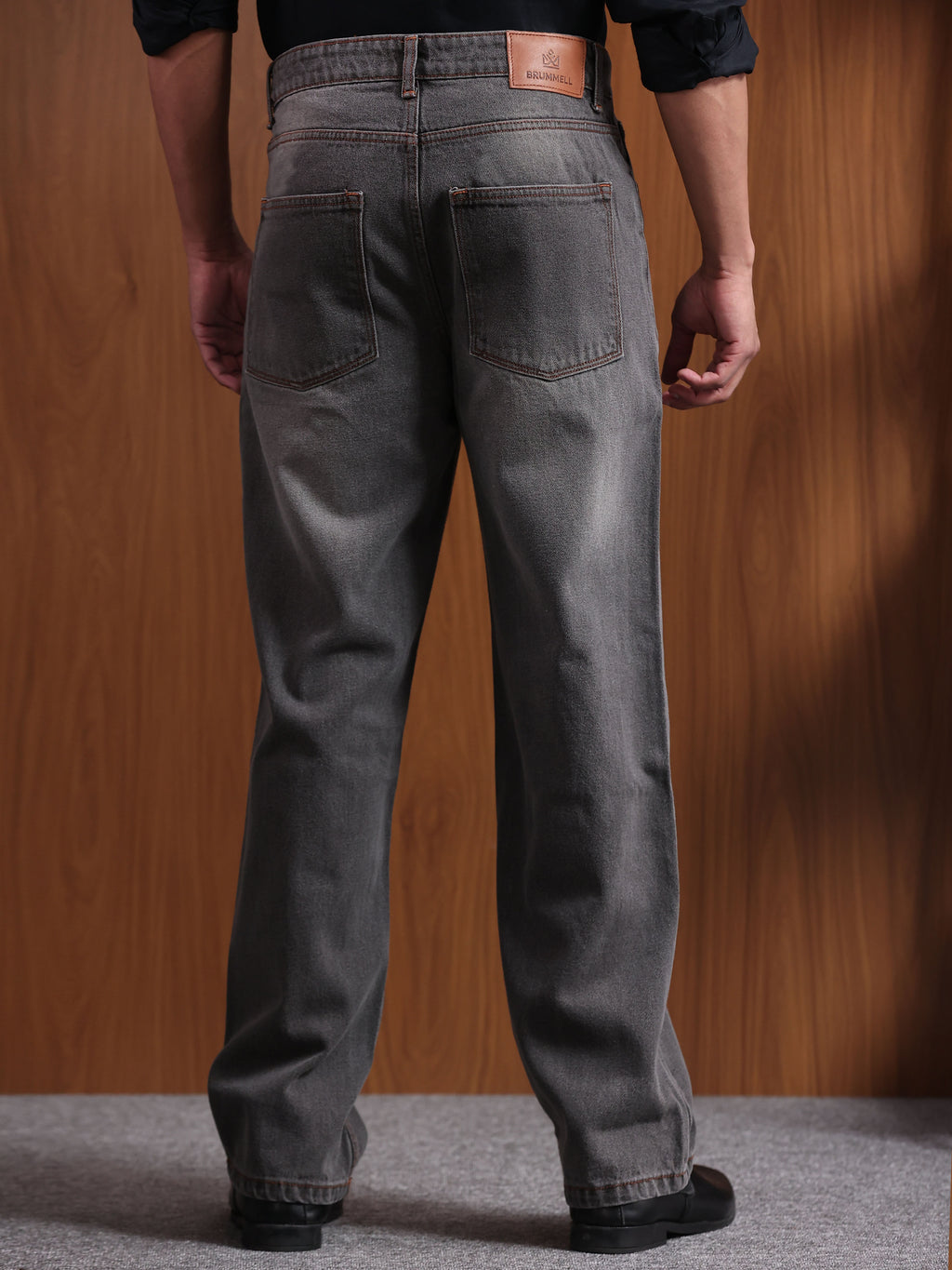Titanium Grey Baggie Fit Denim Jeans