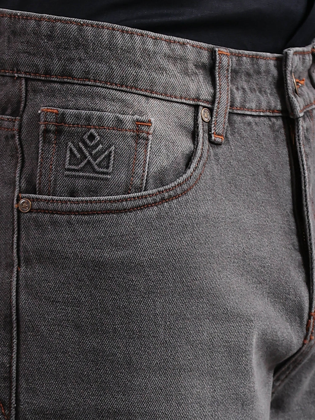 Titanium Grey Baggie Fit Denim Jeans