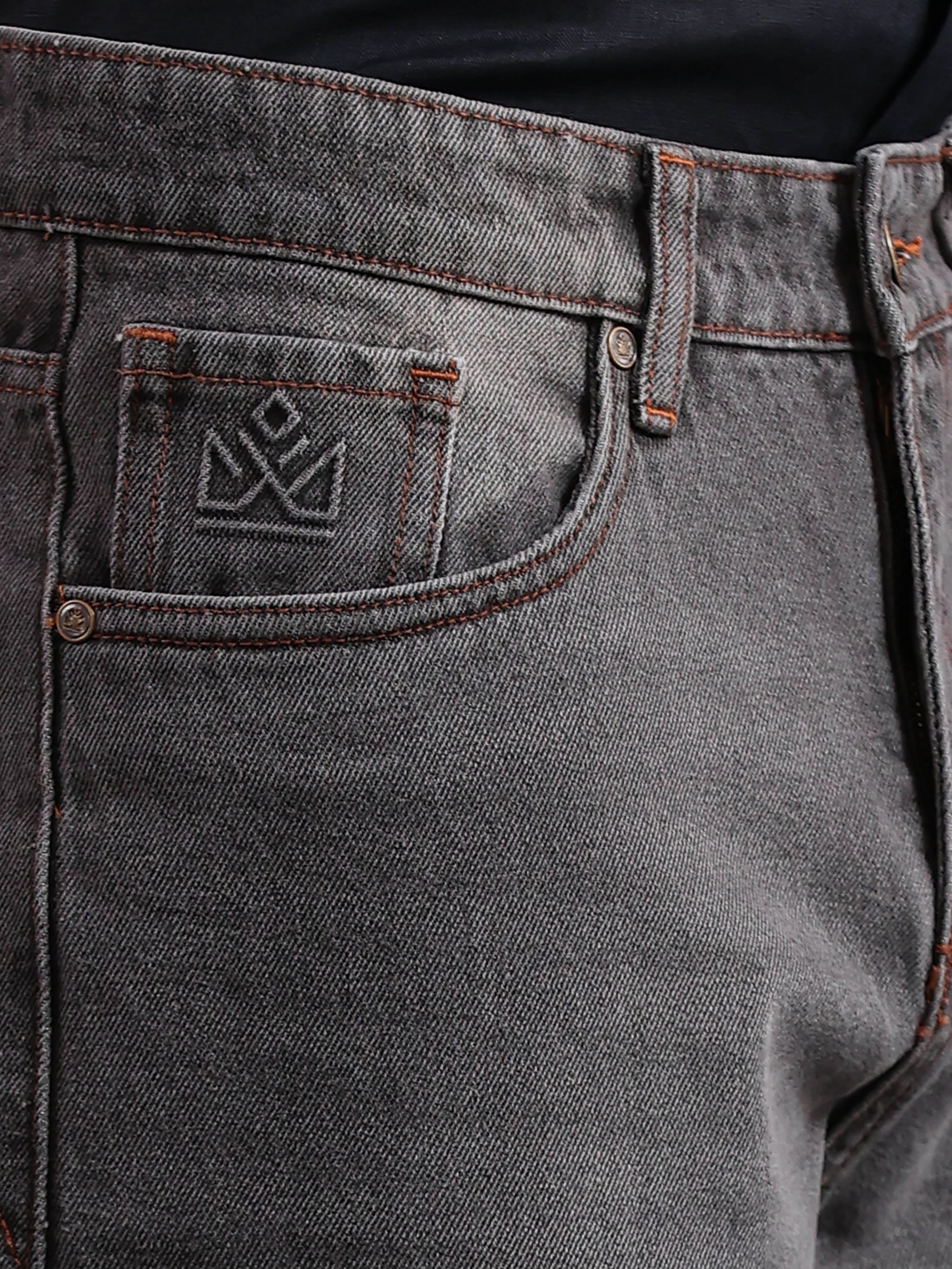 Titanium Grey Baggie Fit Denim Jeans