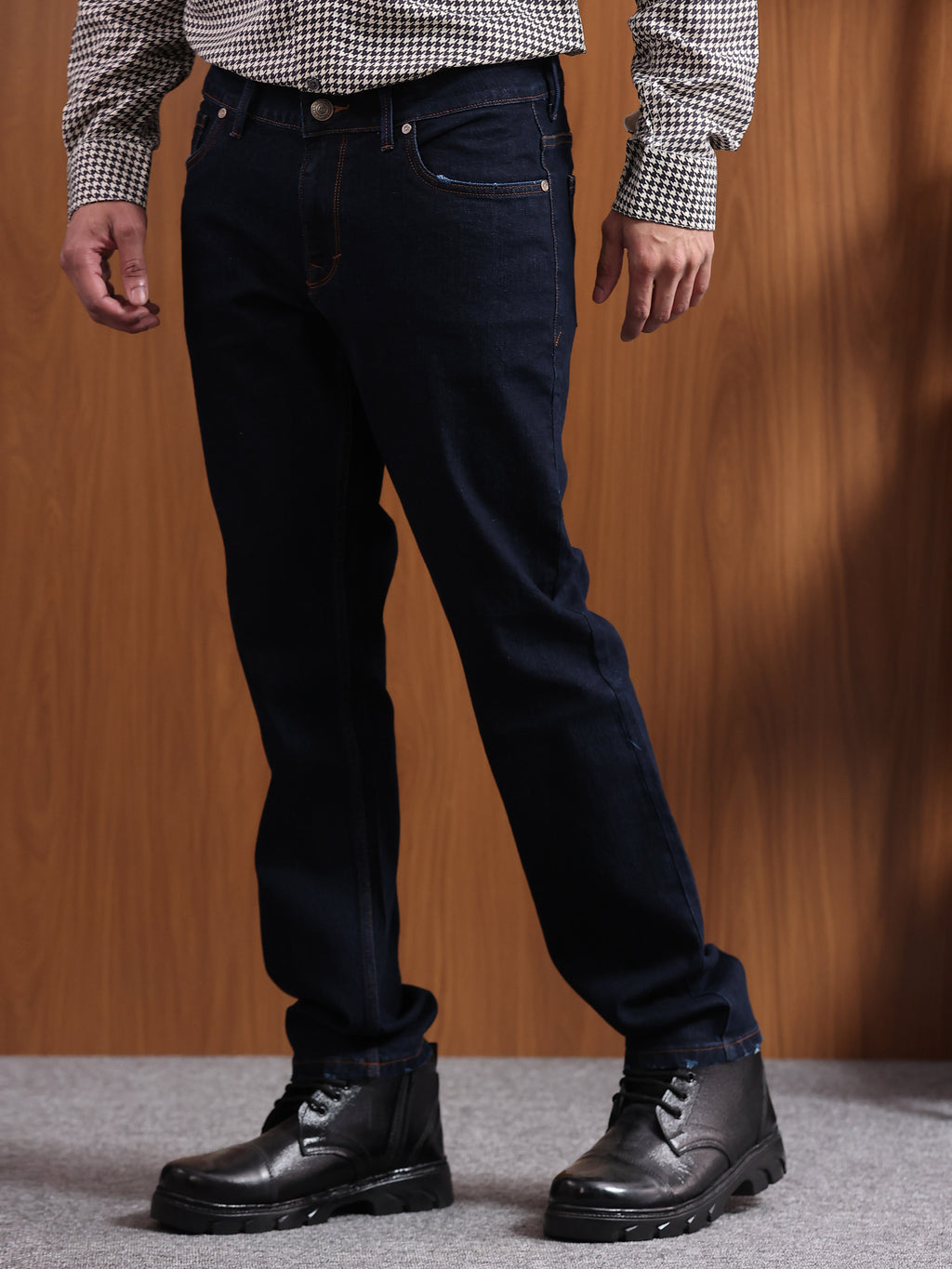 Dark Ink Blue Slim Fit Denim Jeans