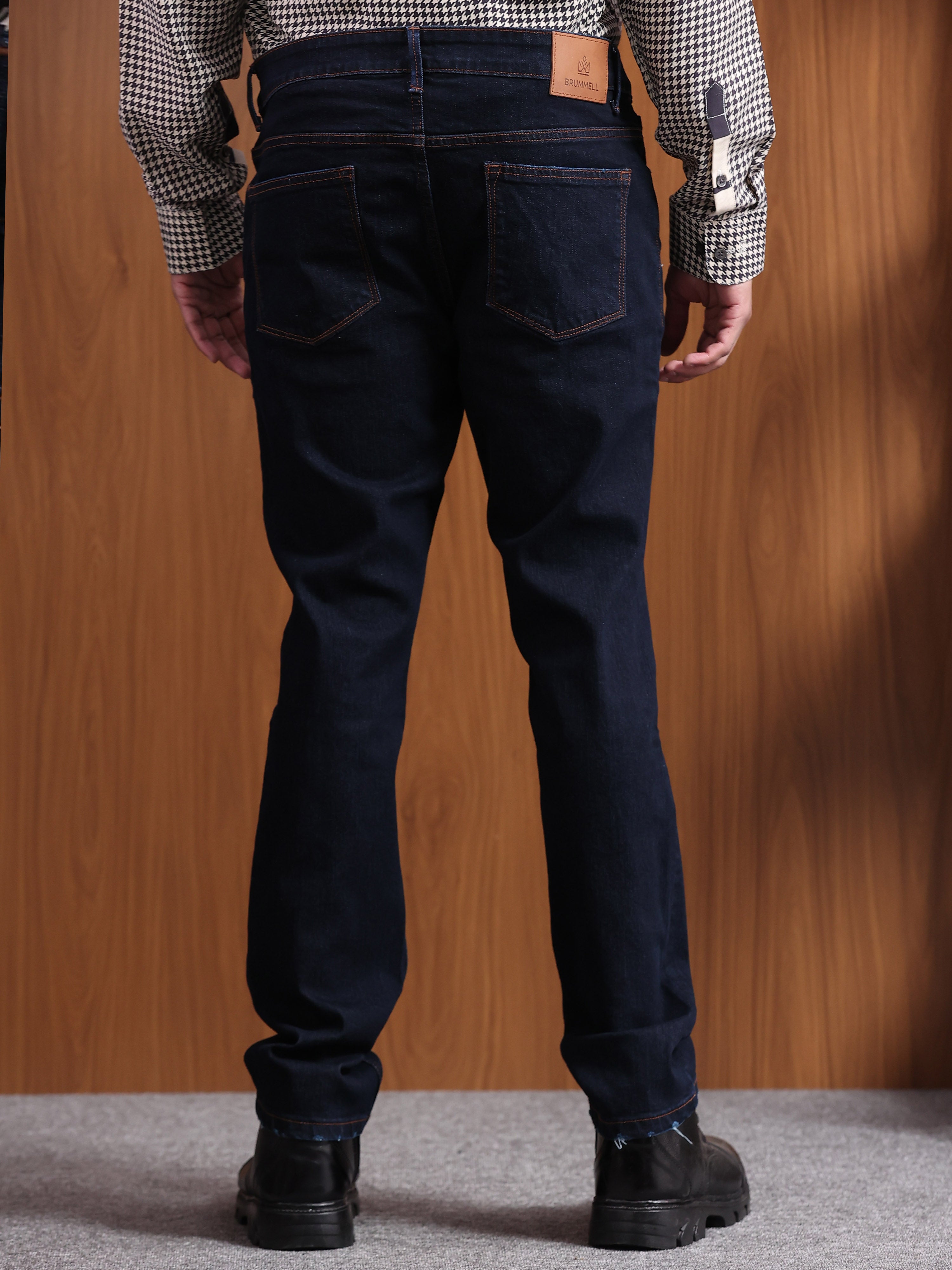 Dark Ink Blue Slim Fit Denim Jeans