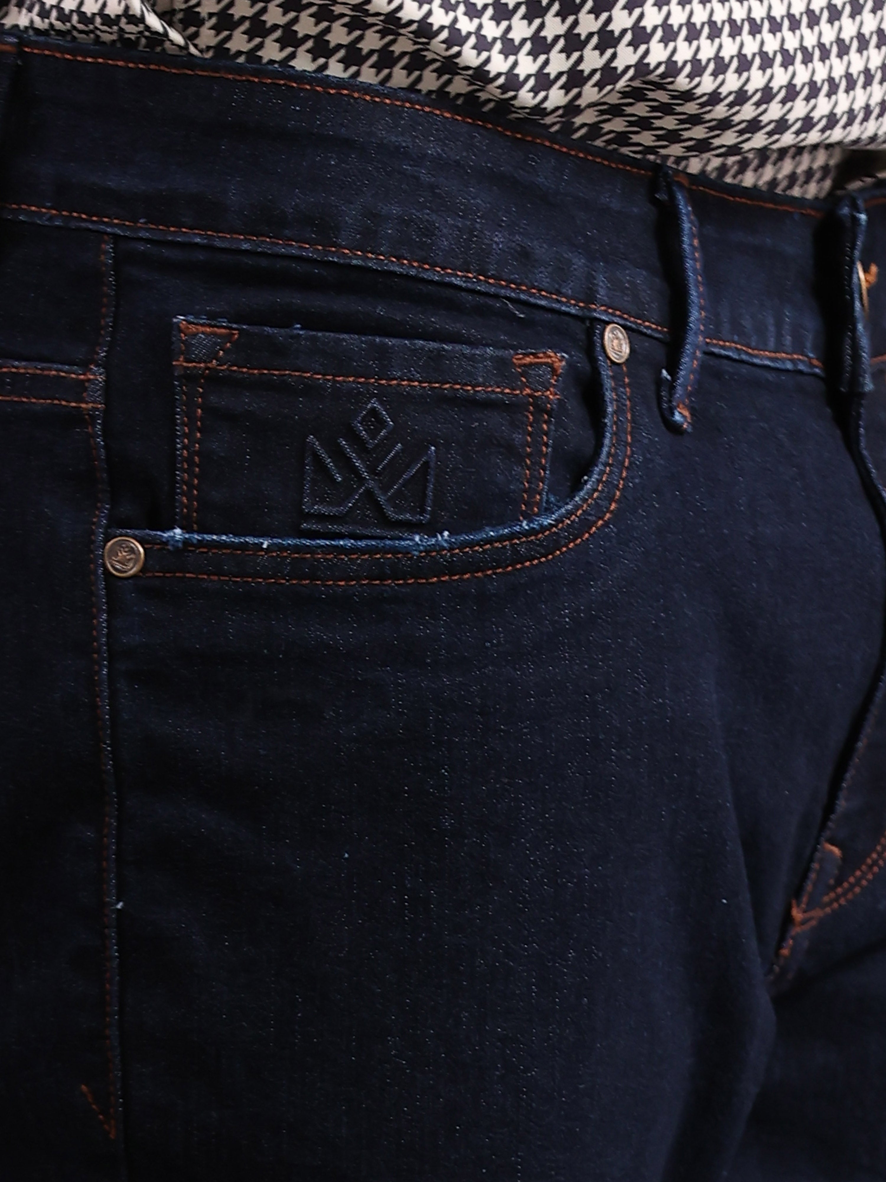 Dark Ink Blue Slim Fit Denim Jeans