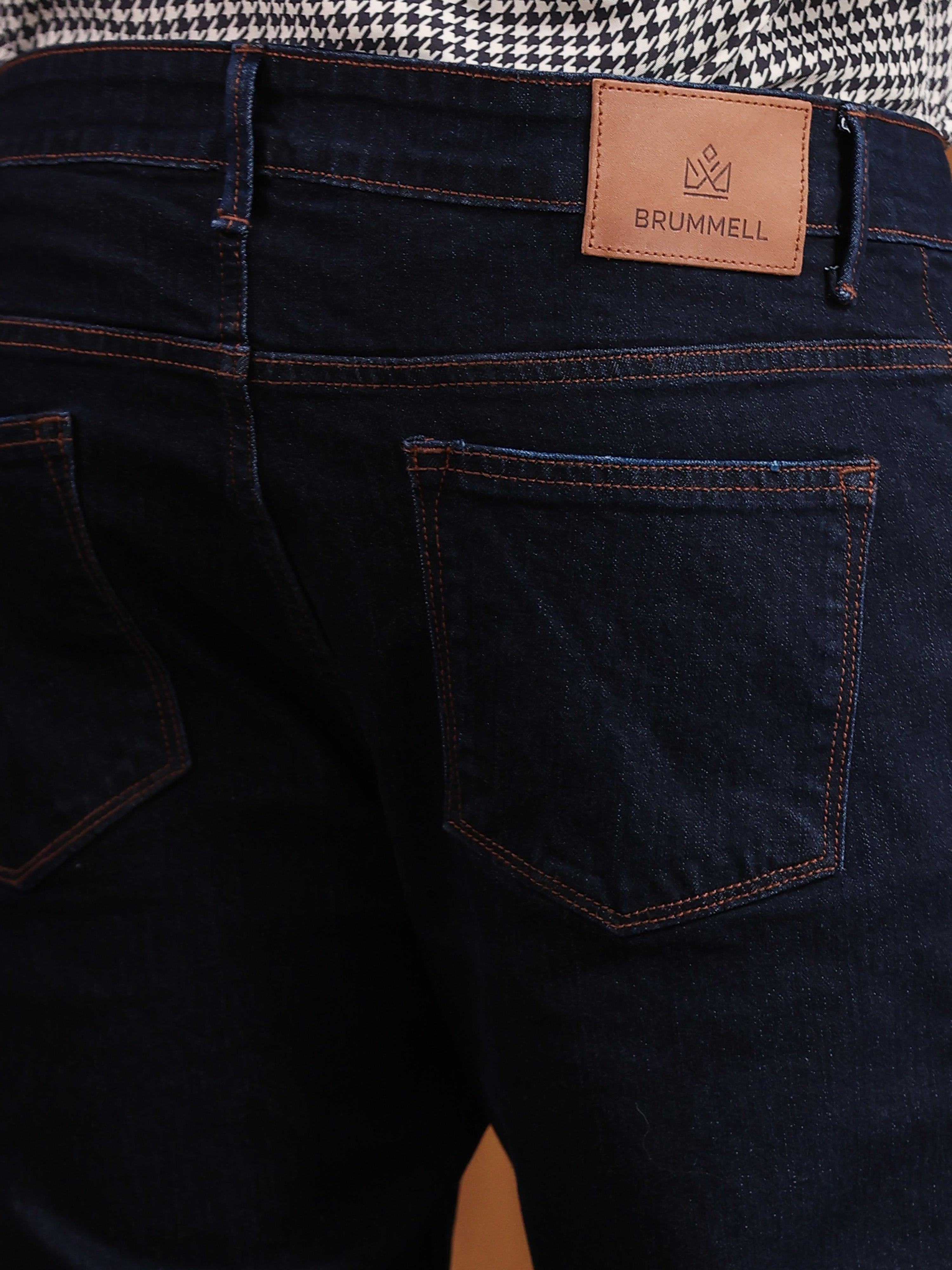 Dark Ink Blue Slim Fit Denim Jeans