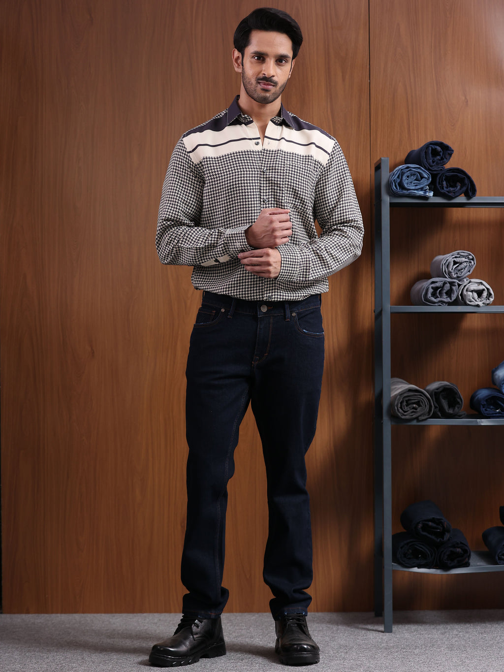 Dark Ink Blue Slim Fit Denim Jeans