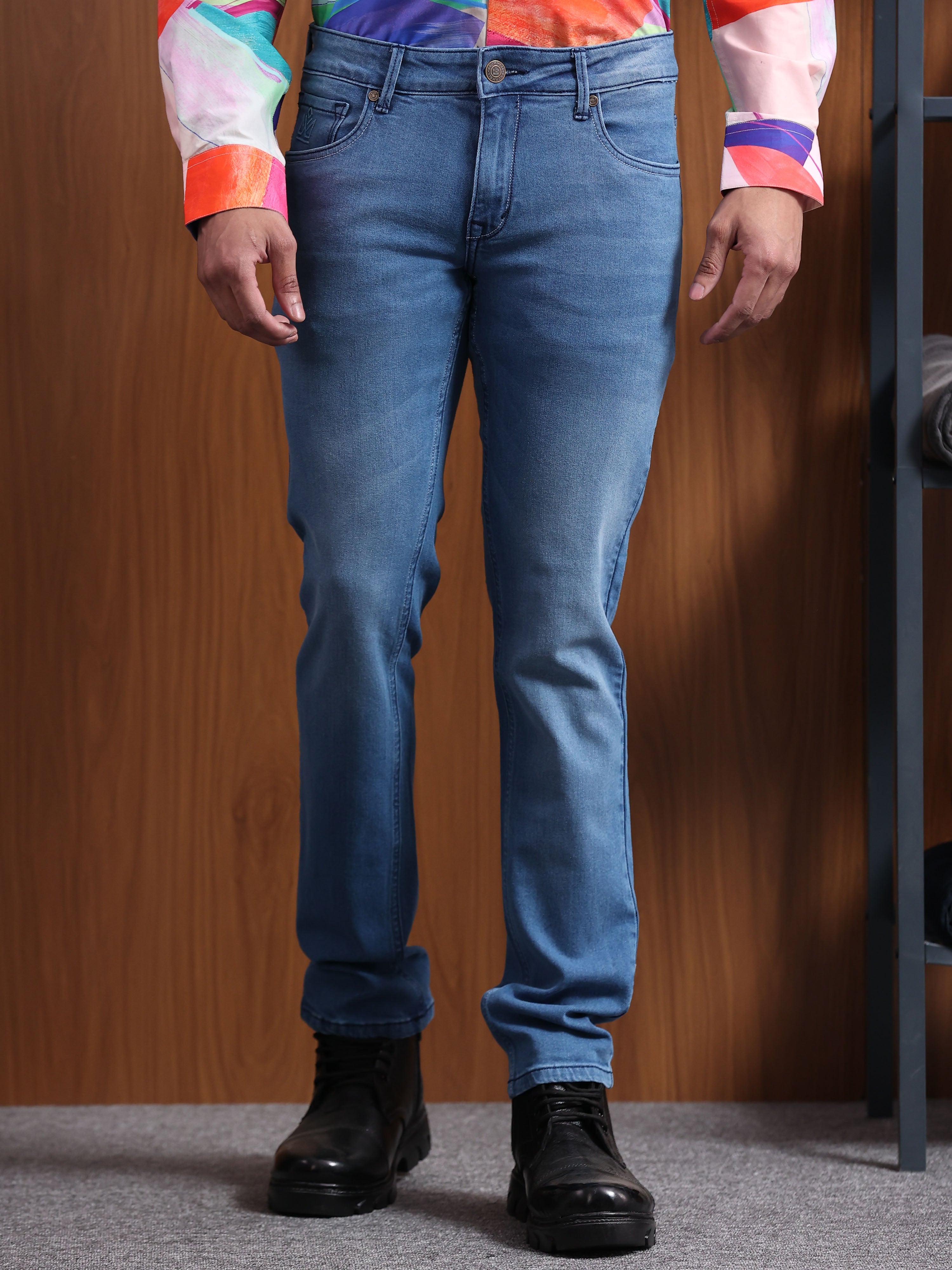 Summer Blue Slim Fit Denim Jeans