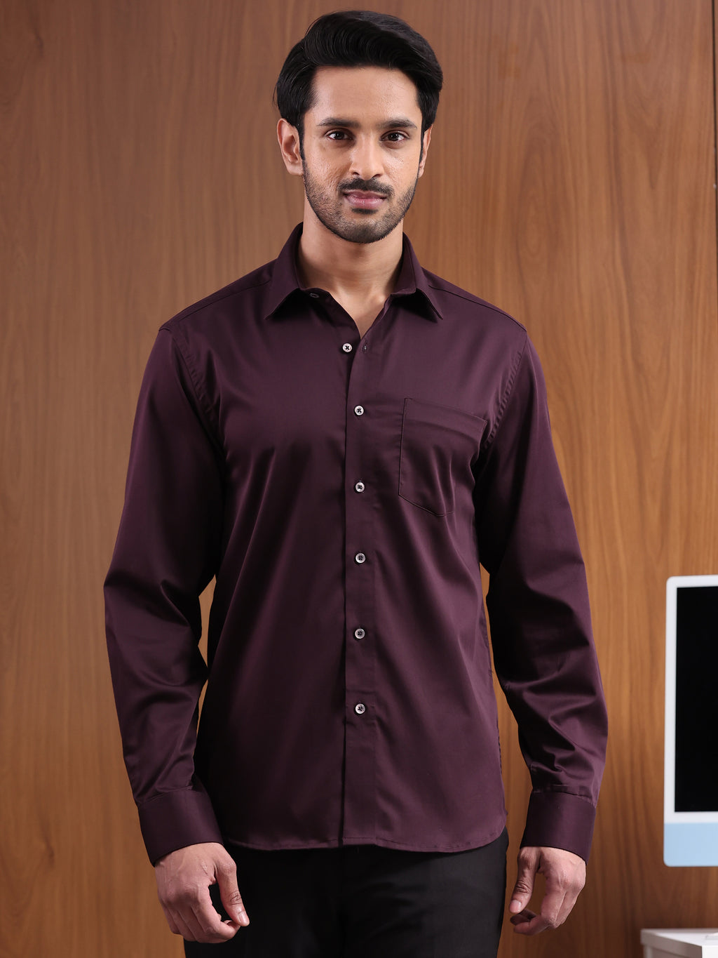 Deep Merlot  Premium Egyptian Giza Cotton Formal Shirt
