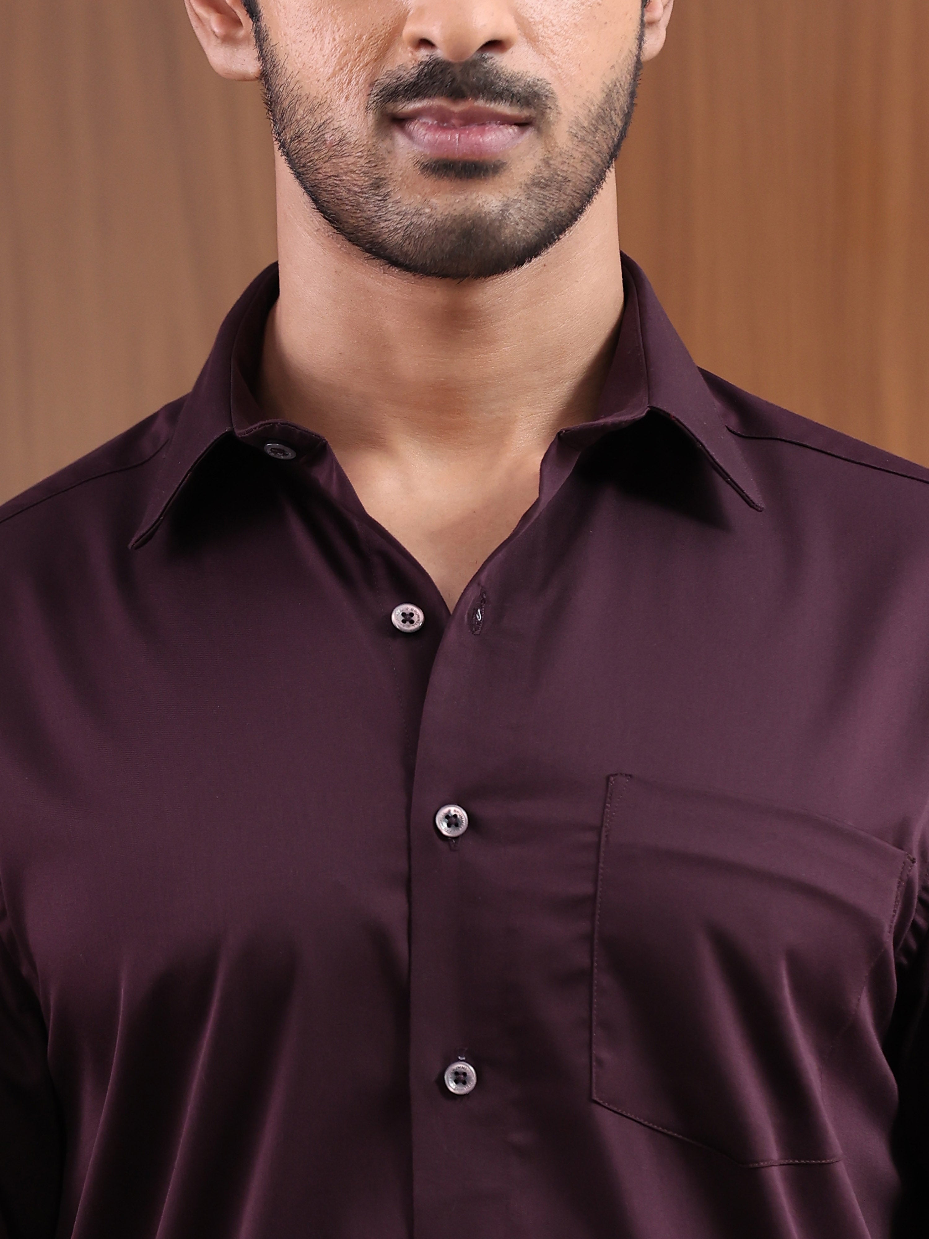 Deep Merlot  Premium Egyptian Giza Cotton Formal Shirt