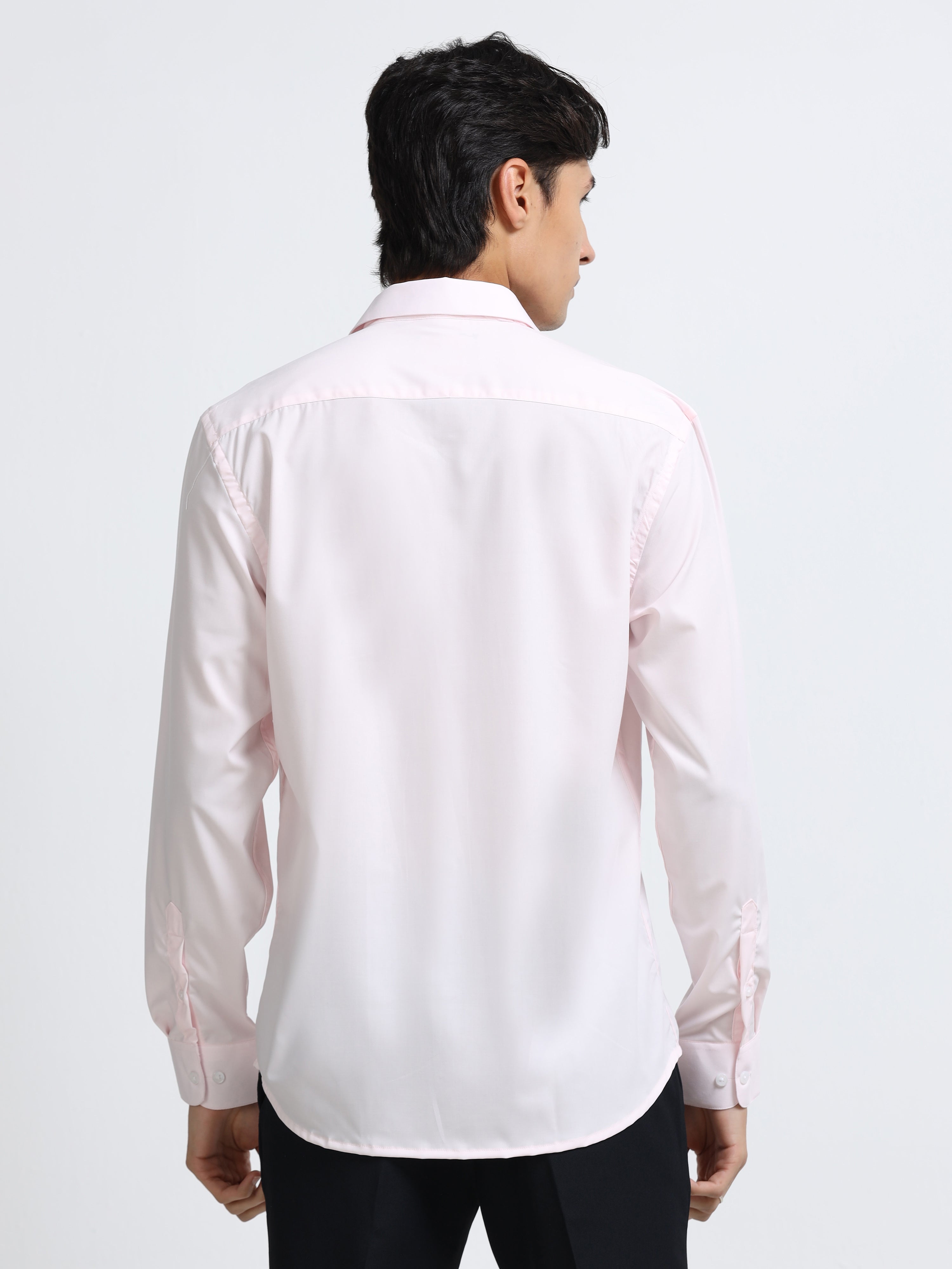 Men - Baby Pink - Slim Fit - Formal Shirt