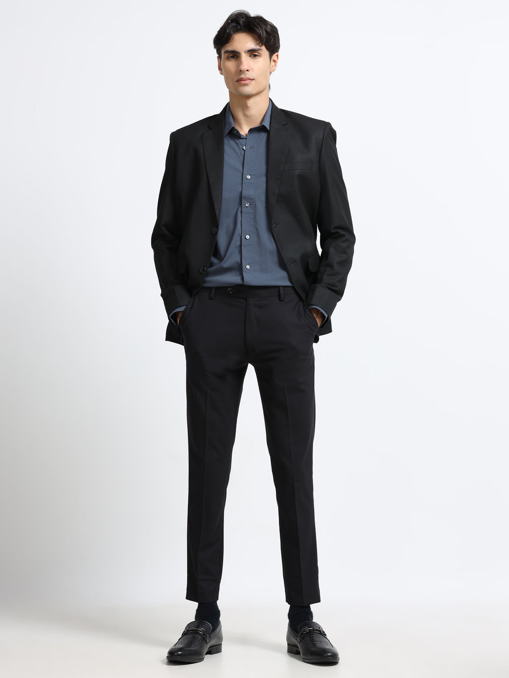 Men - Black - Ankel Fit - Formal Trouser