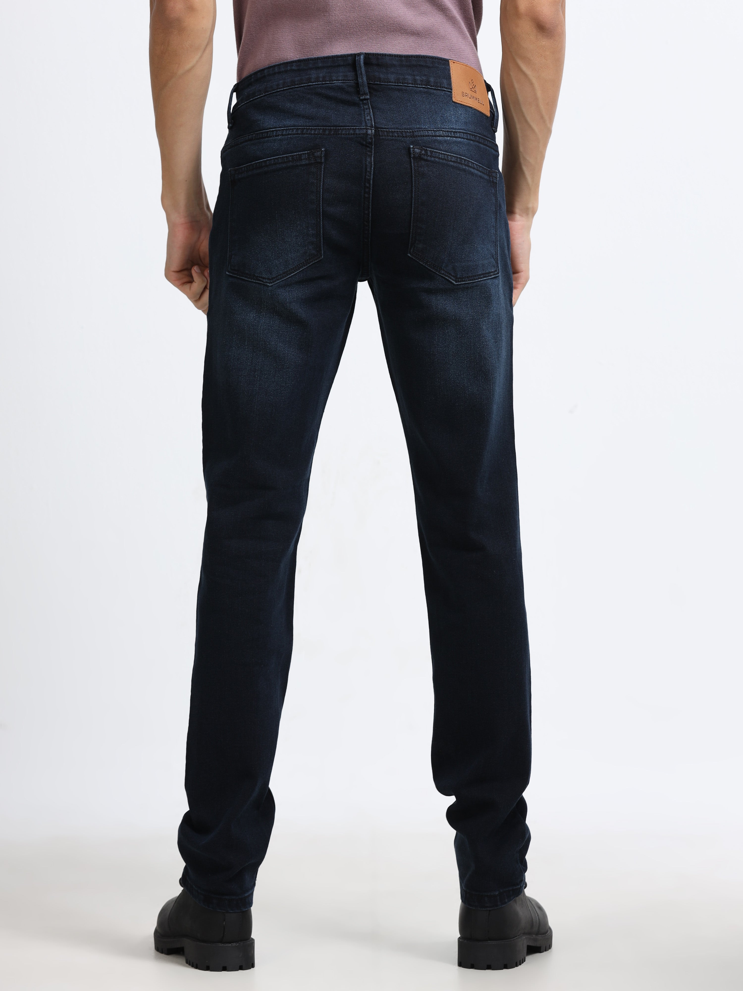 Men - Dark Blue - Slim Fit - Denim Pant