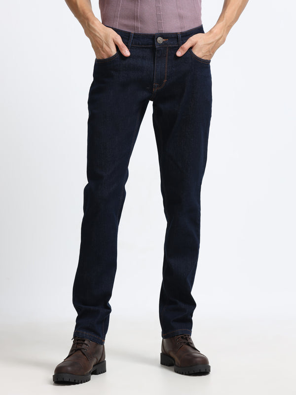 Men - Dark Blue - Slim Fit - Denim Pant