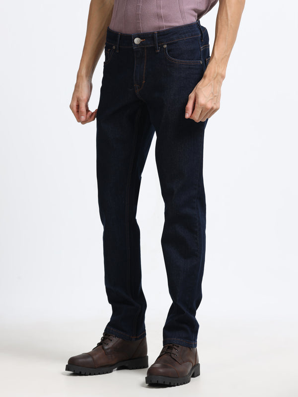 Men - Dark Blue - Slim Fit - Denim Pant
