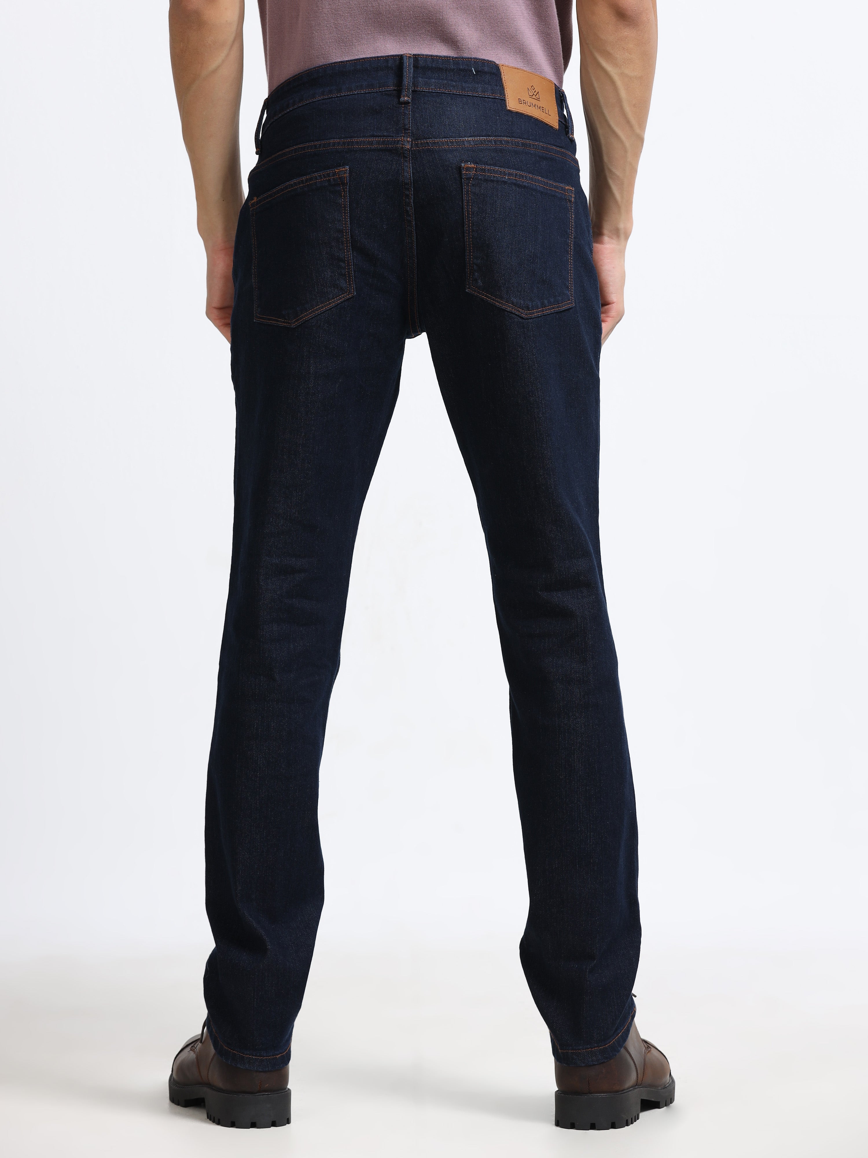 Men - Dark Blue - Slim Fit - Denim Pant