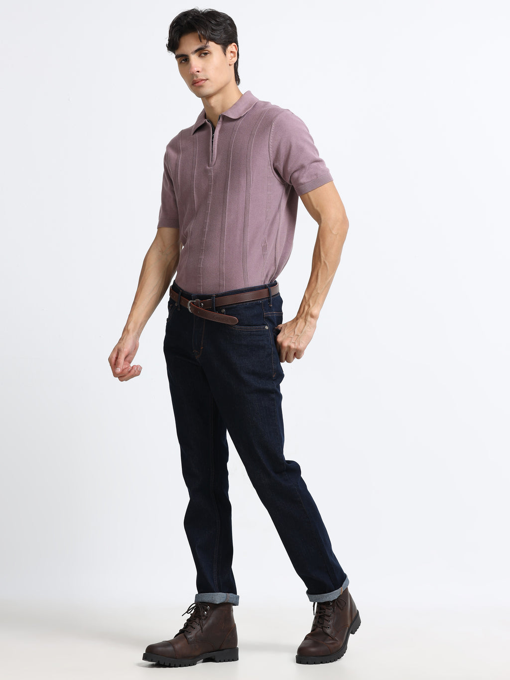 Men - Dark Blue - Slim Fit - Denim Pant