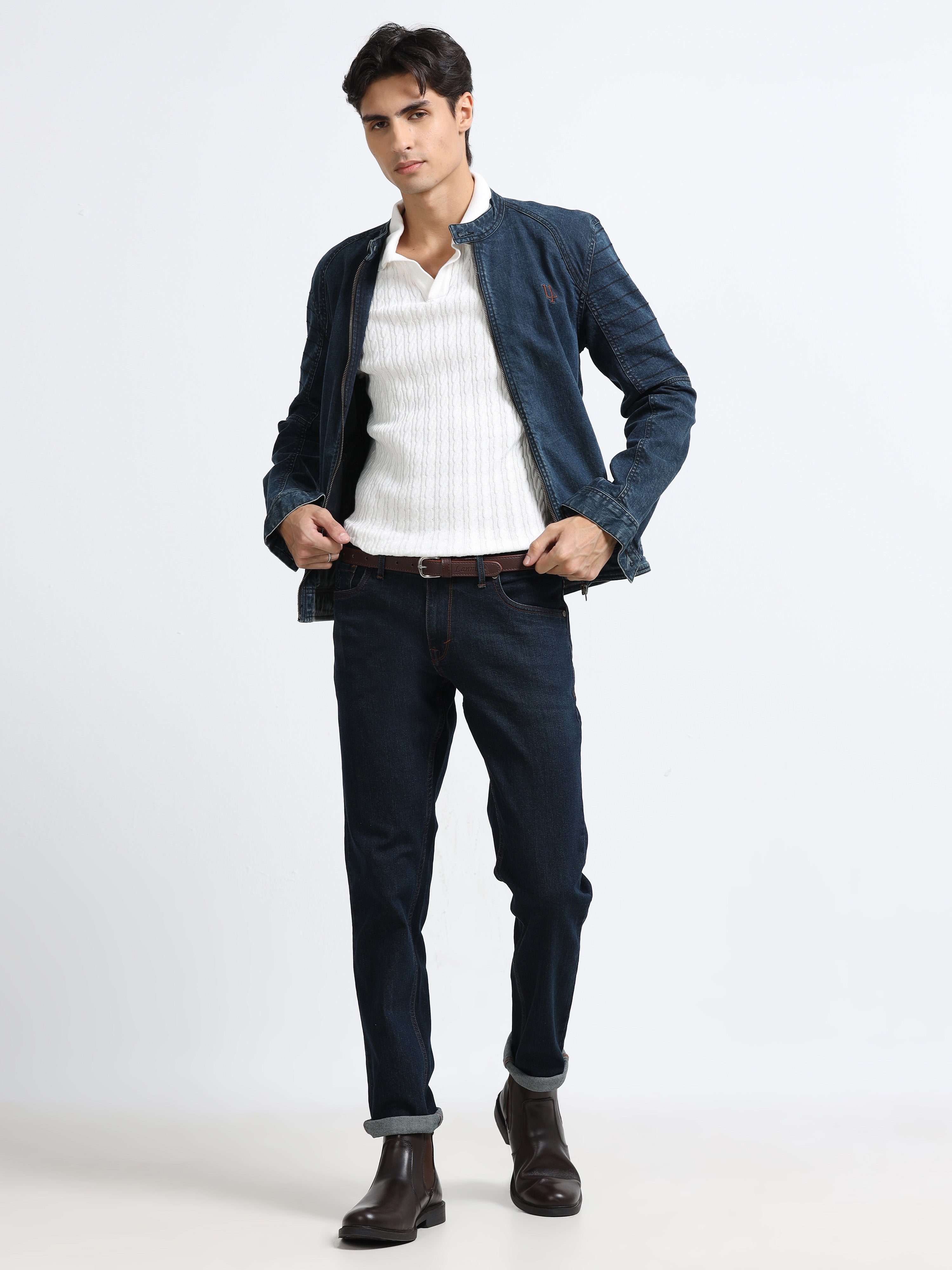 Men - Indigo Blue - Slim Fit - Denim Pant
