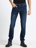 Men - Dark Blue Slim Fit - Denim Pant