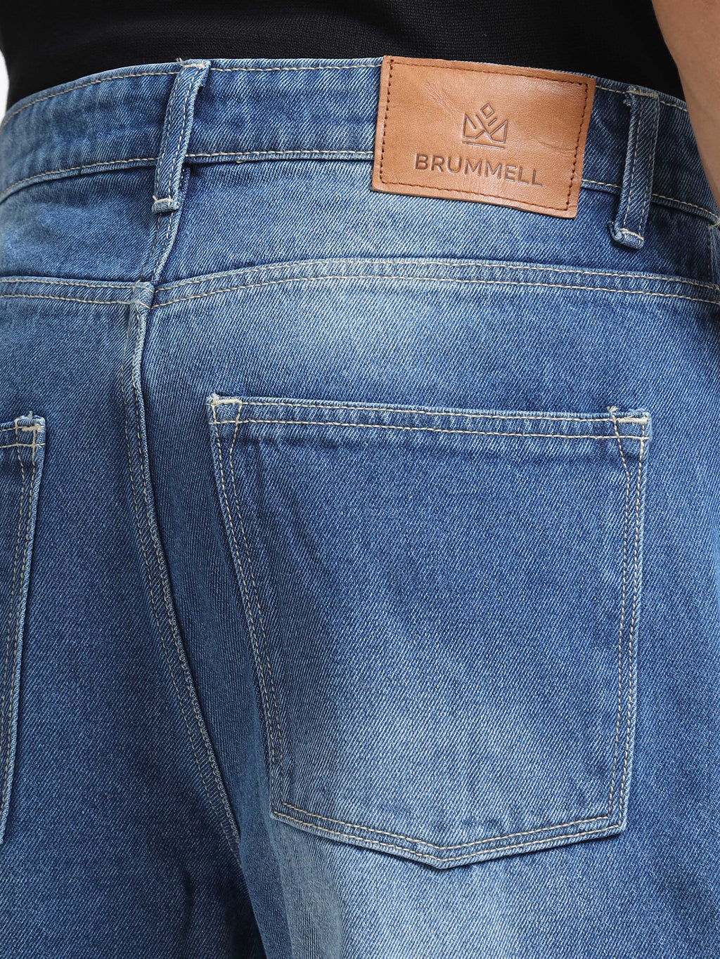 Men - Dark Blue - Baggie Fit - Denim Pant