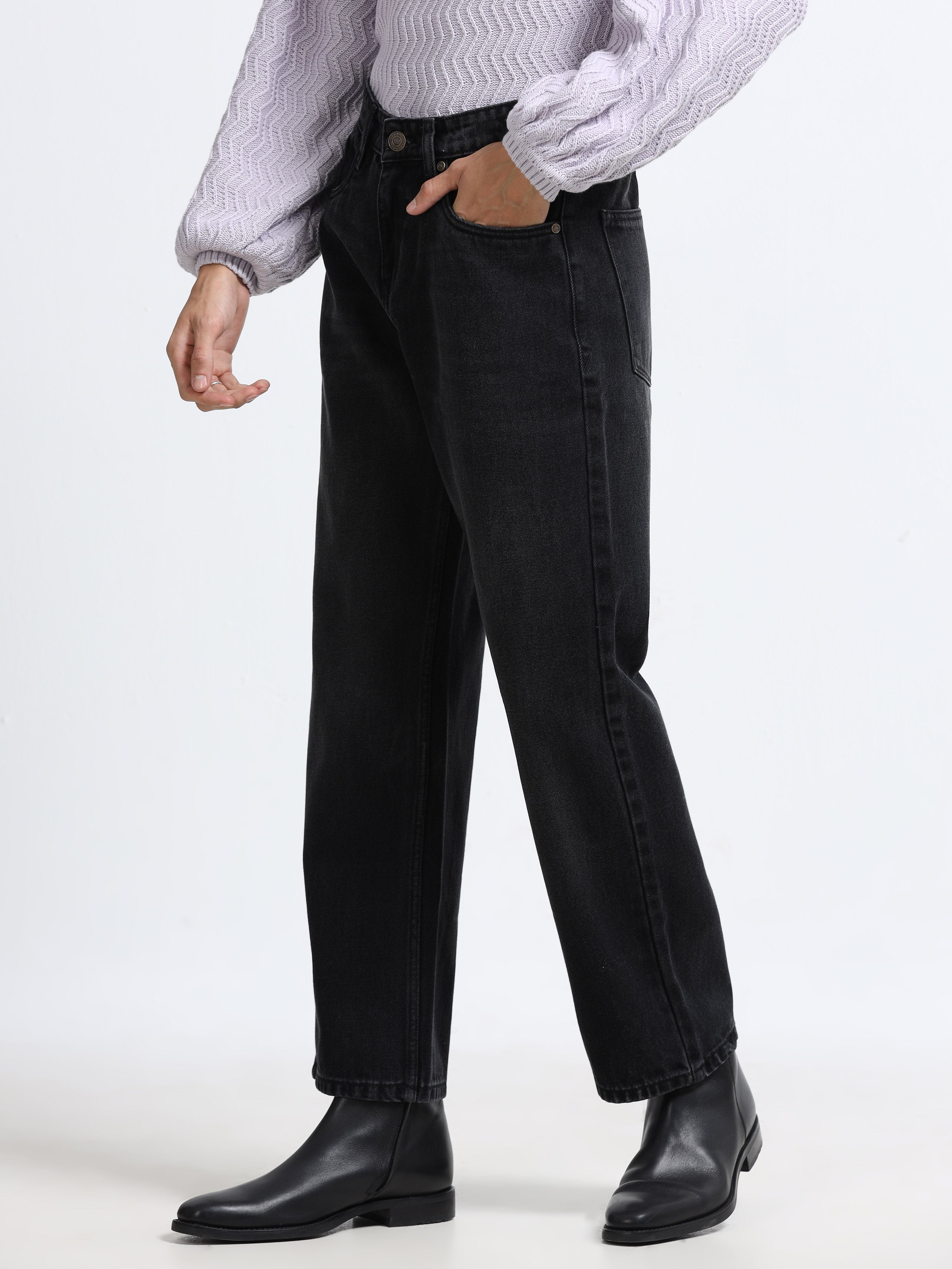 Men - Ject Black - Baggie Fit - Denim Pant