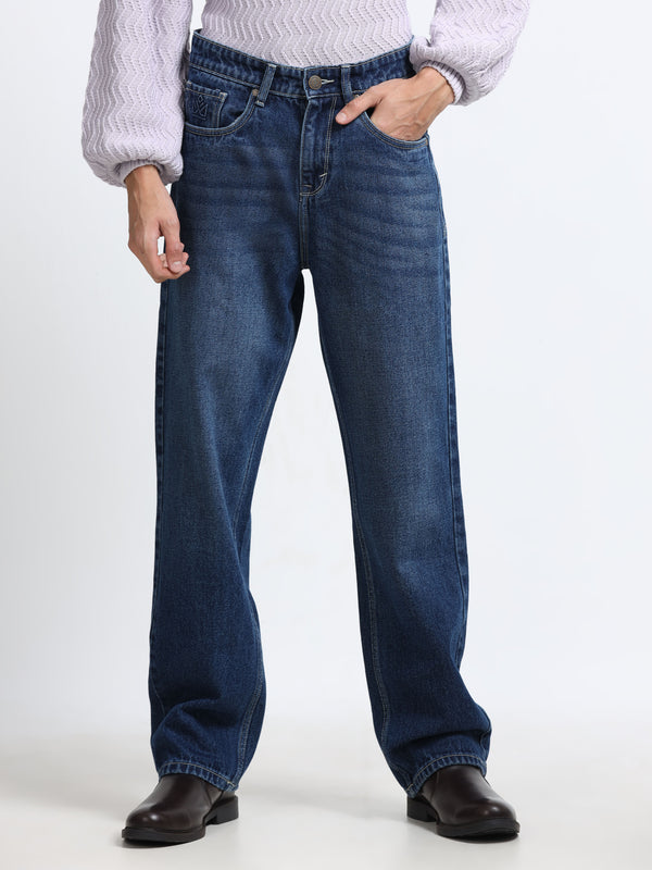 Men - Ink Blue - Baggie Fit - Denim Pant