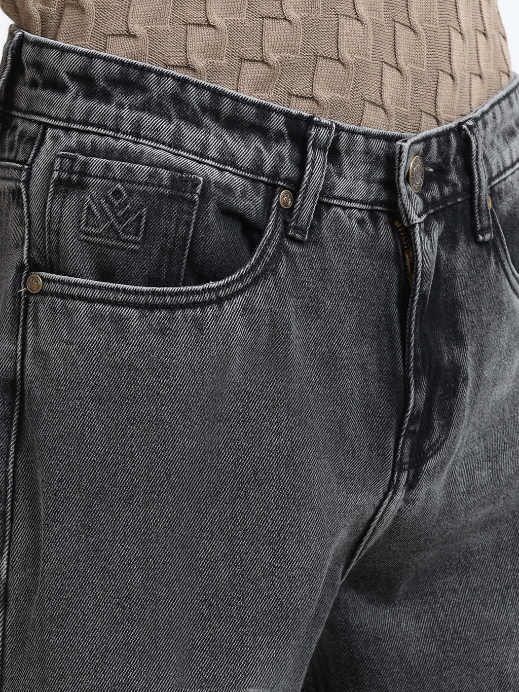 Men - Black Shade - Baggie Fit - Denim Pant