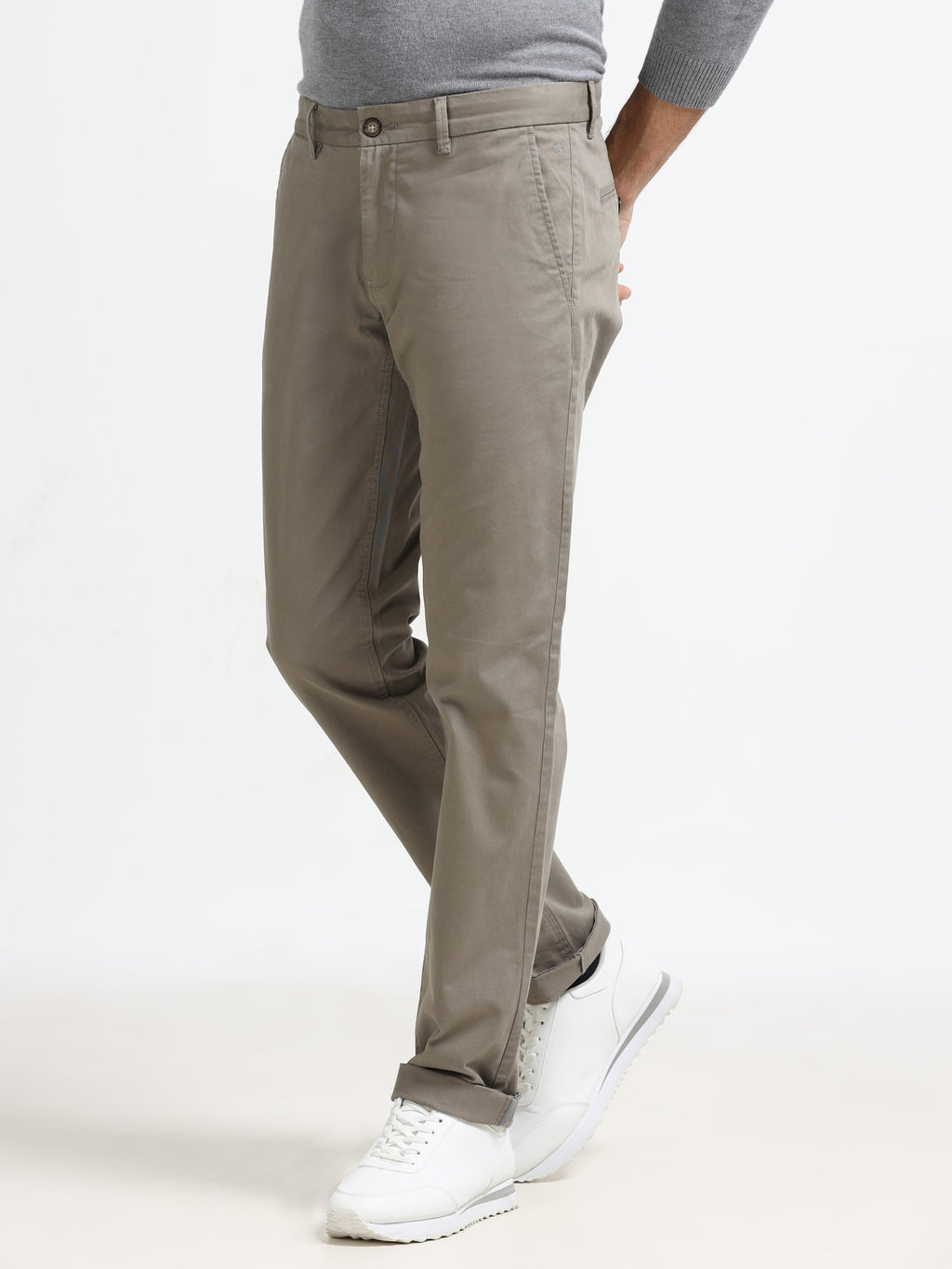 Men - Medium Gray - Slim Fit - Formal Trouser