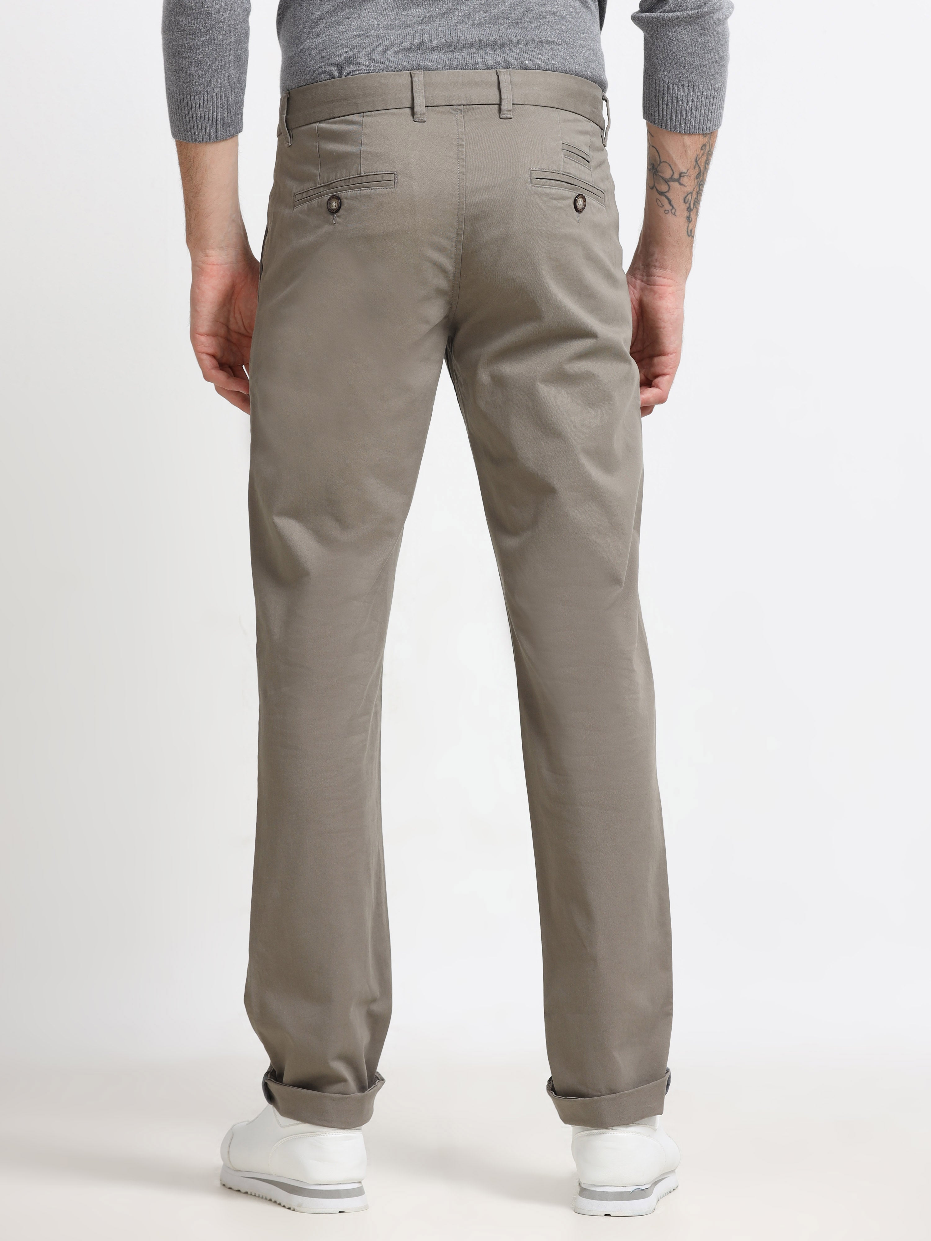 Men - Medium Gray - Slim Fit - Formal Trouser