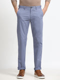 Men - Airforce Blue - Slim Fit - Formal Trouser