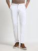 Men - White - Slim Fit - Formal Trouser