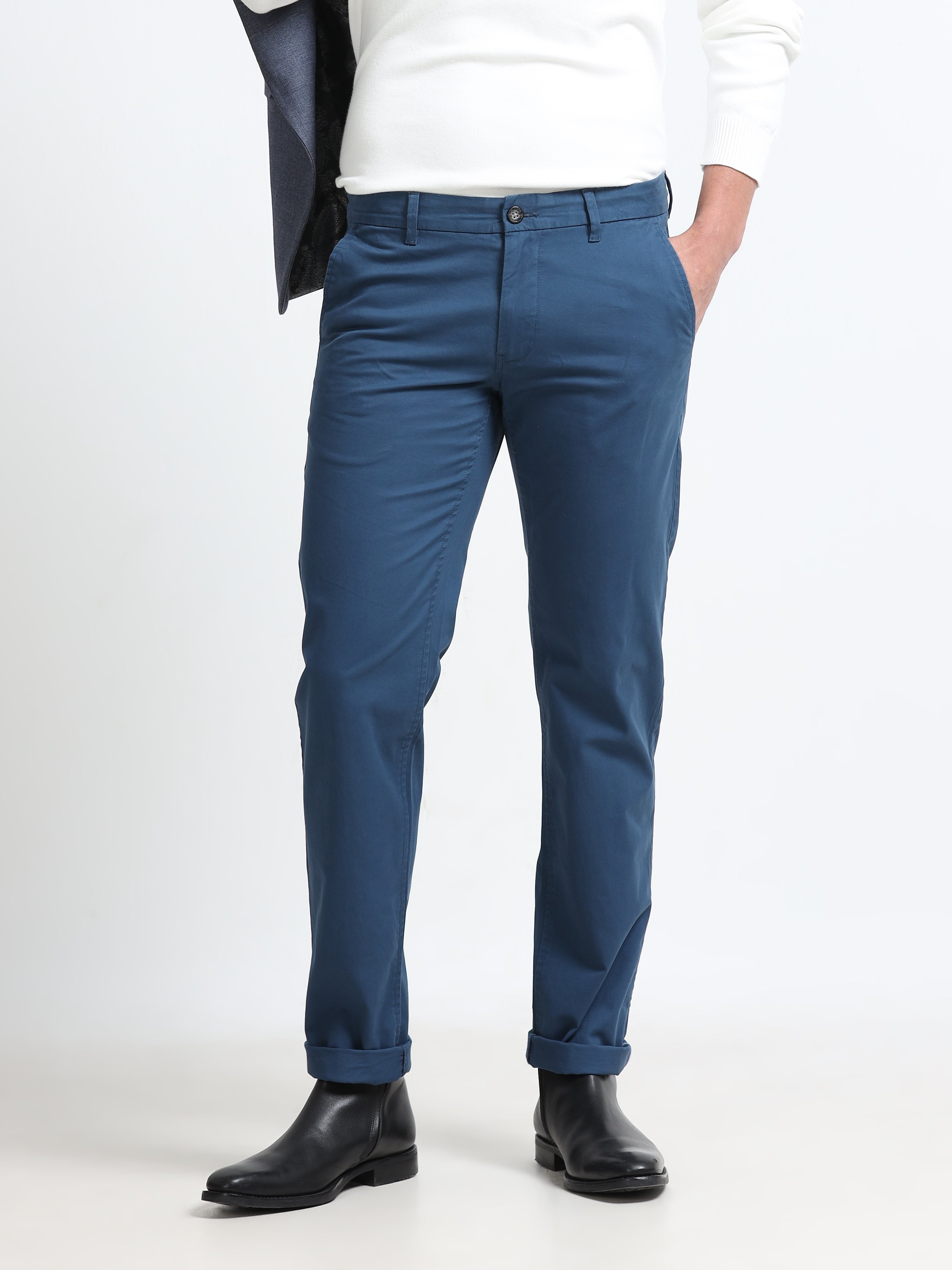 Royal Blue Cotton Trouser