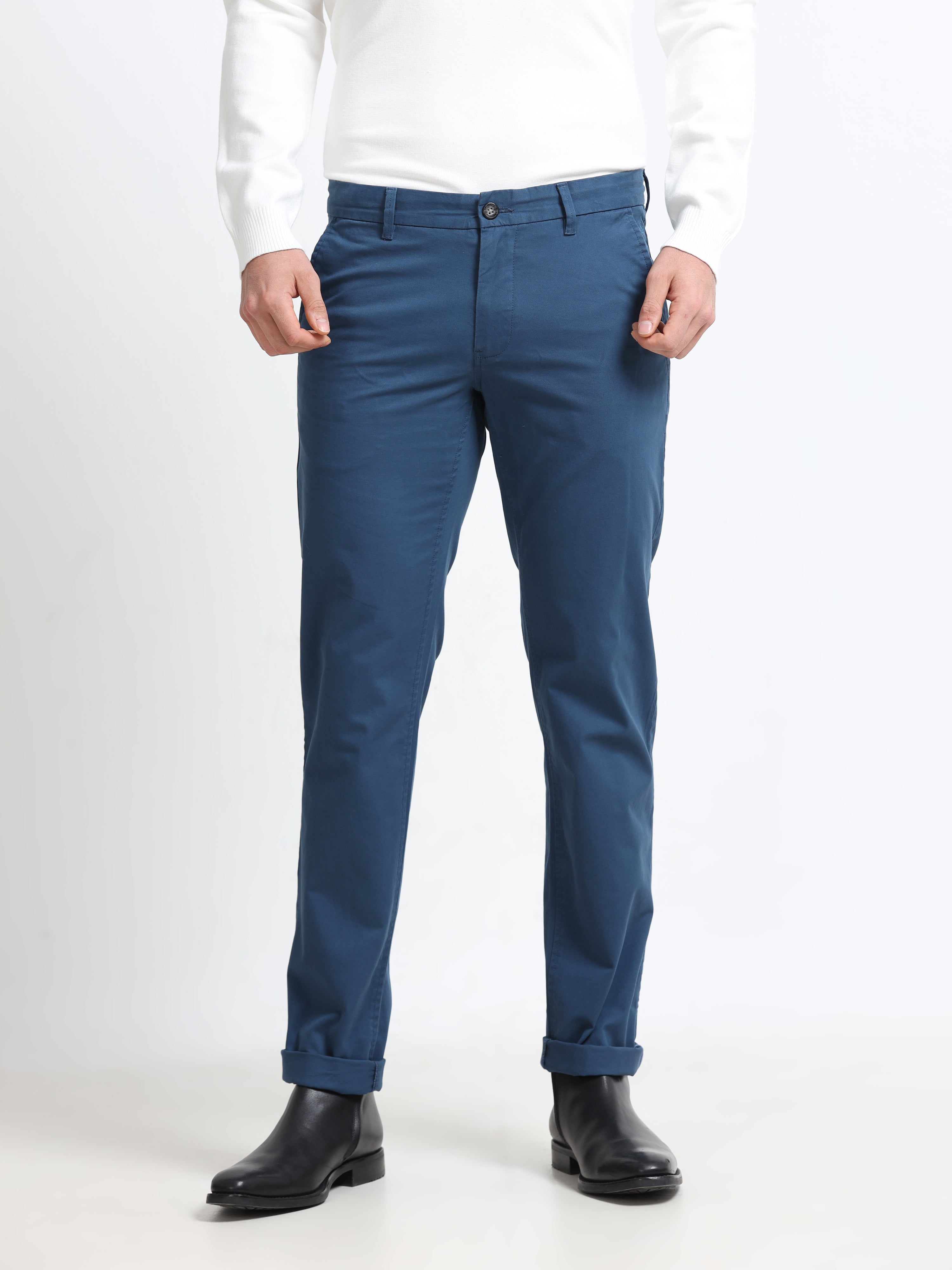 Royal Blue Cotton Trouser