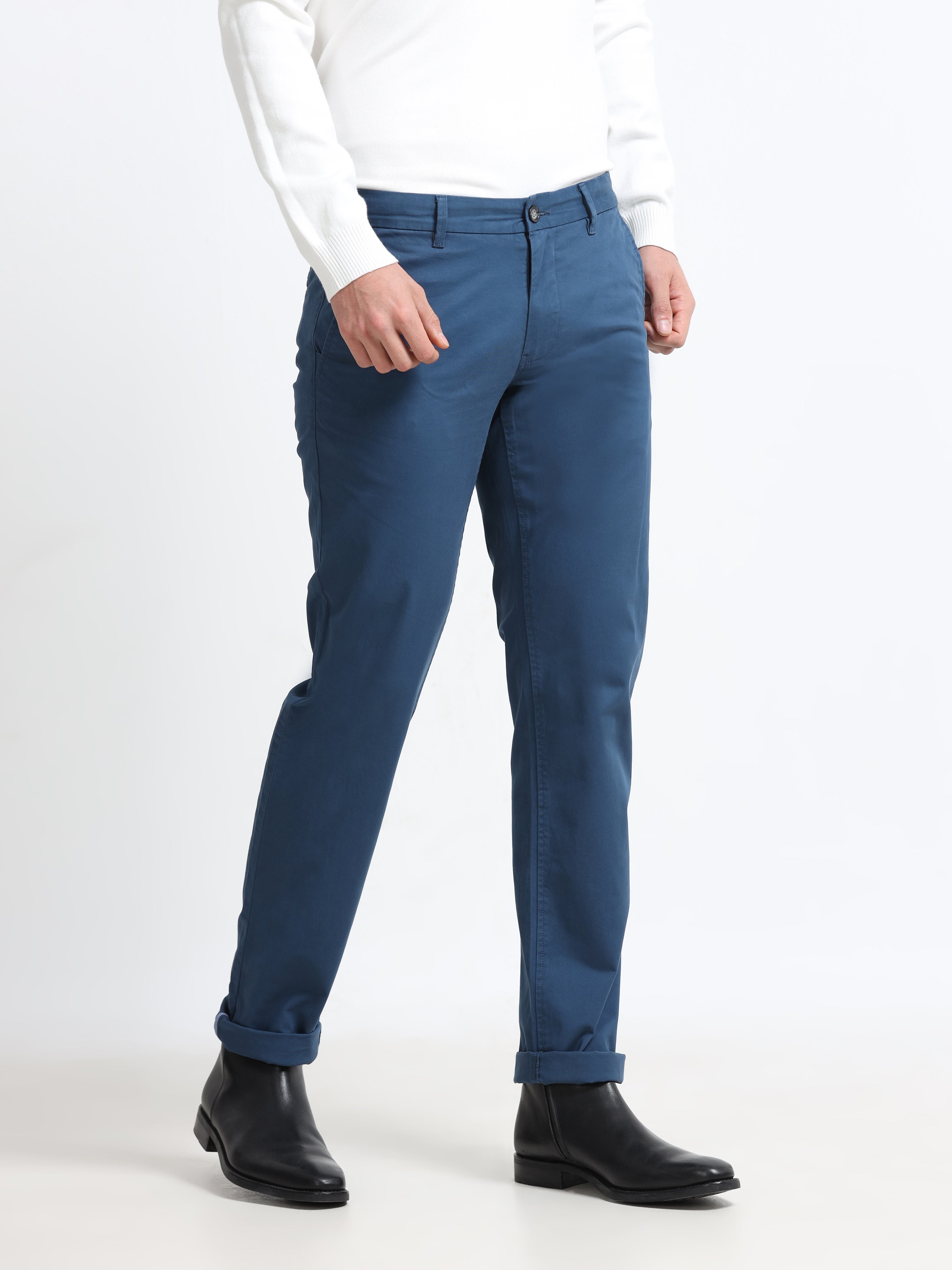 Royal Blue Cotton Trouser