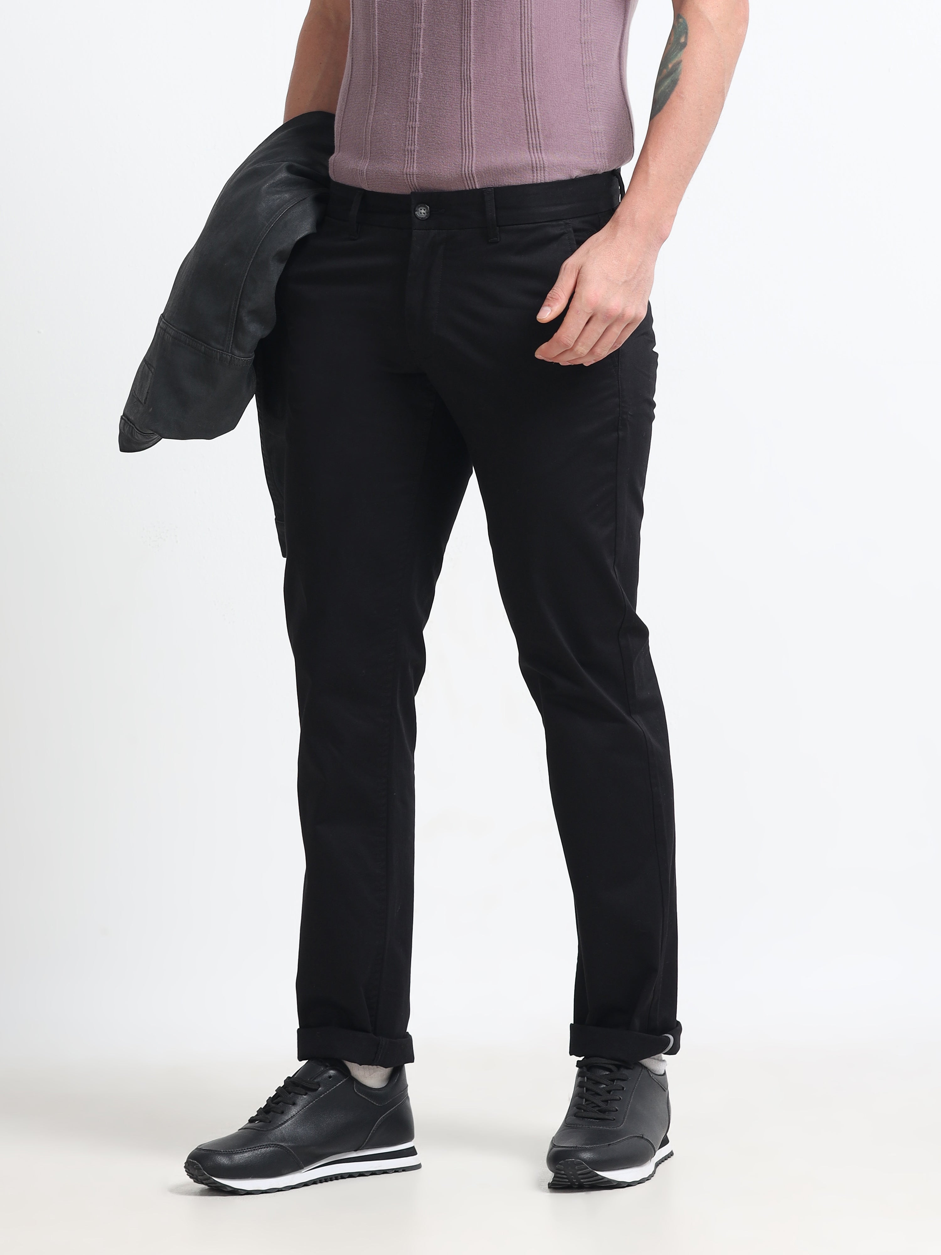 Men - Dark Coffee - Slim Fit - Formal Trouser