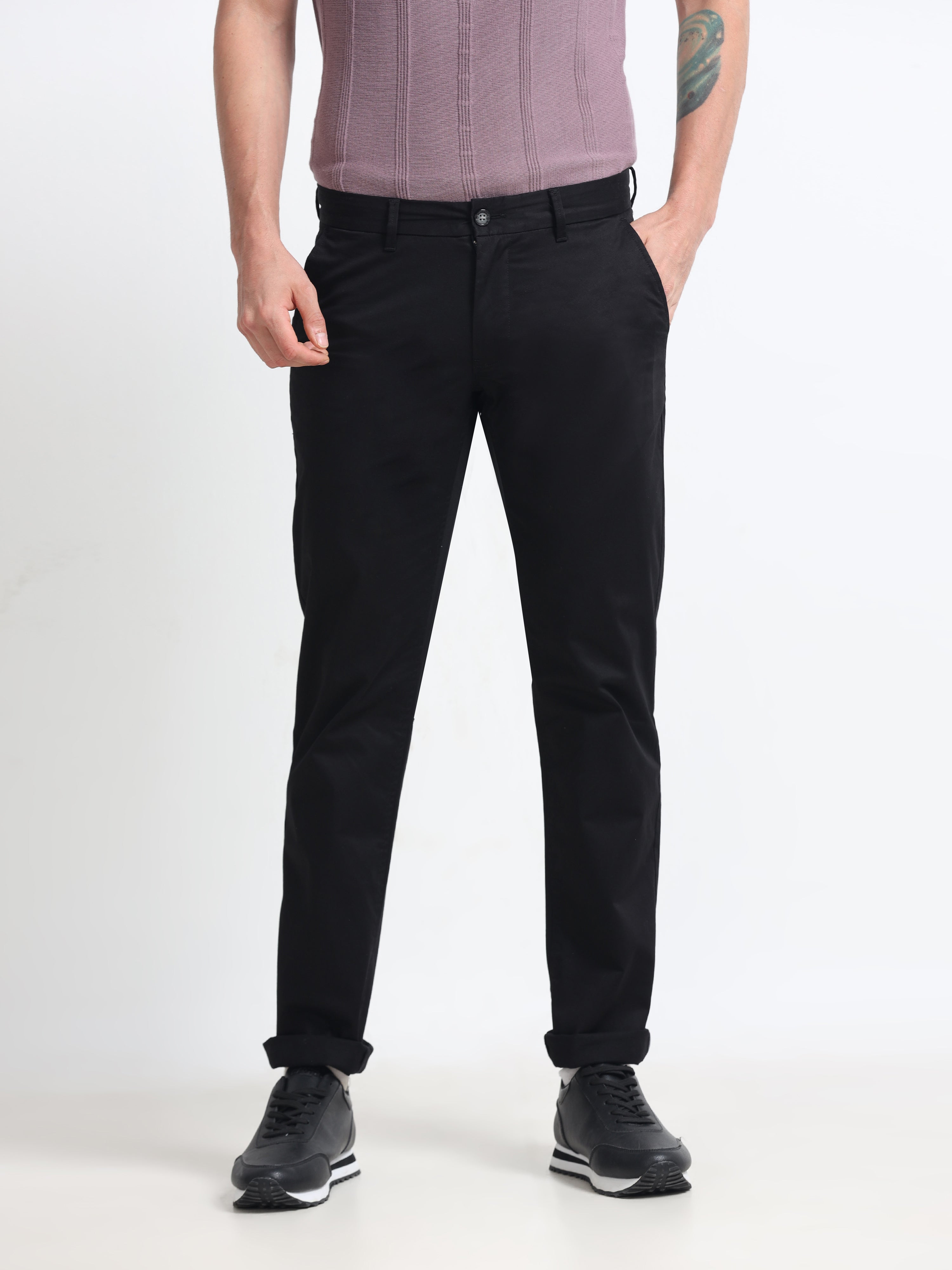Men - Dark Coffee - Slim Fit - Formal Trouser