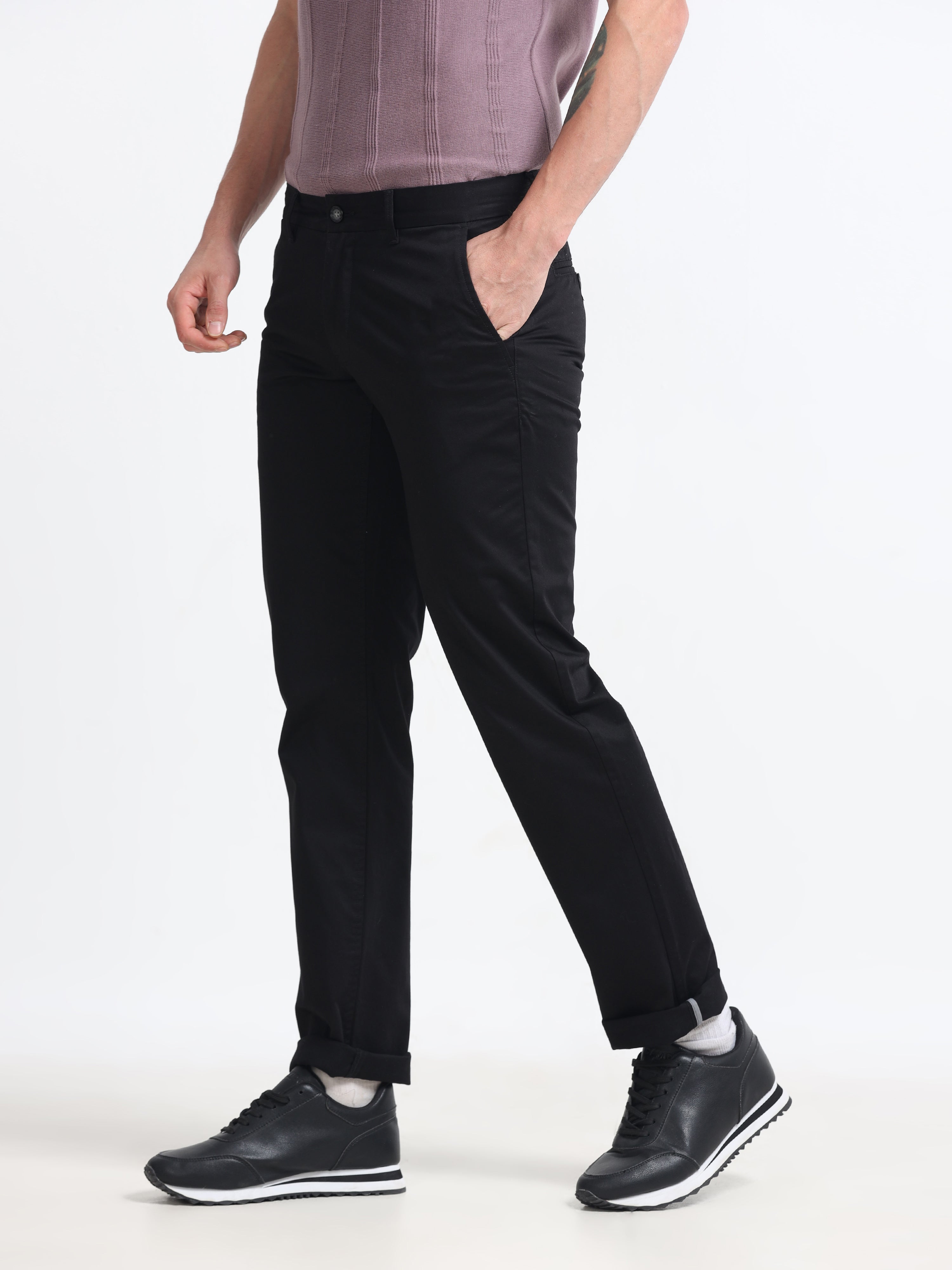 Men - Dark Coffee - Slim Fit - Formal Trouser