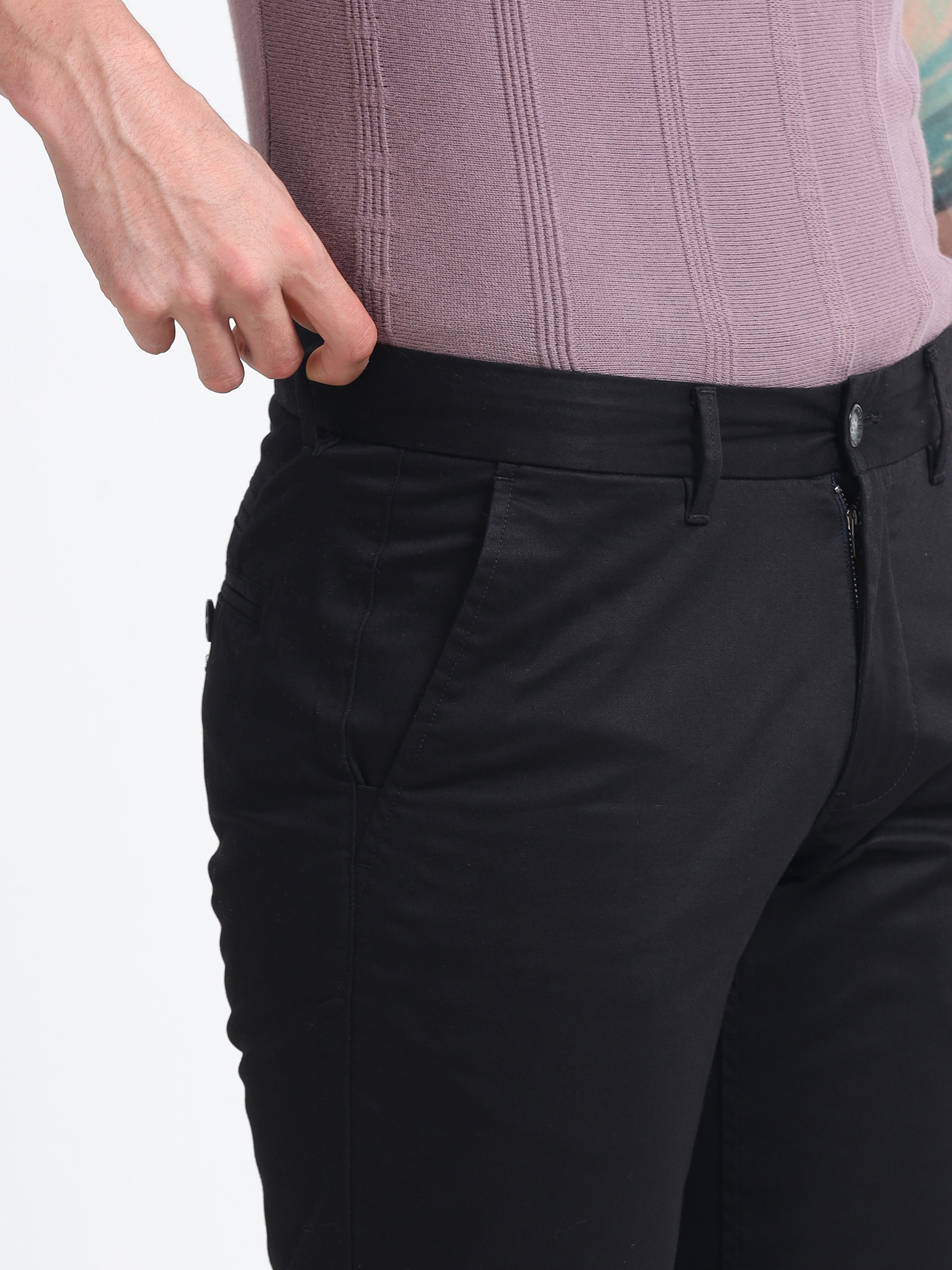 Men - Dark Coffee - Slim Fit - Formal Trouser