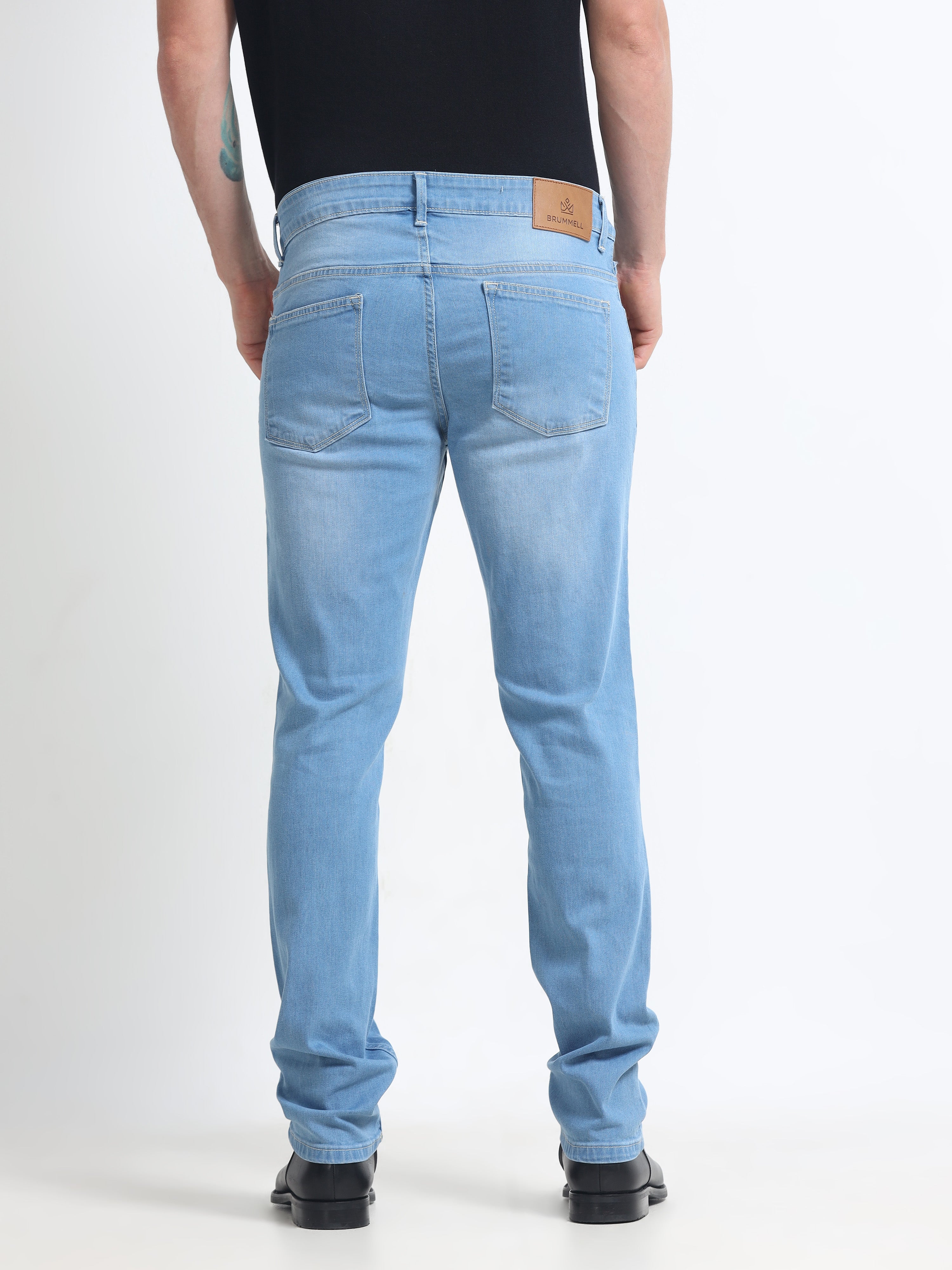 Men - Sky Blue - Slim Fit - Denim Pant