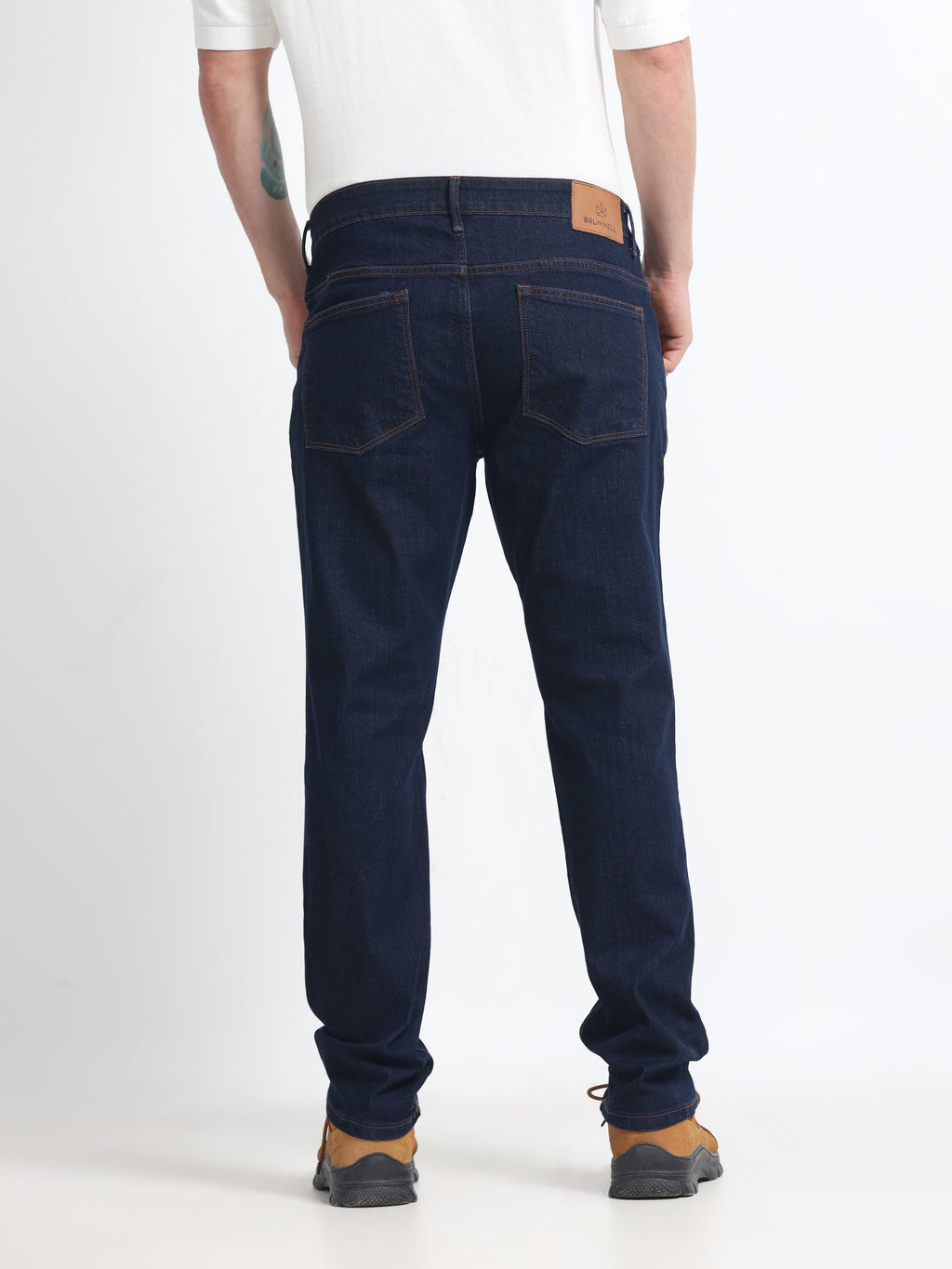 Men - Navy Blue - Slim Fit - Denim Pant