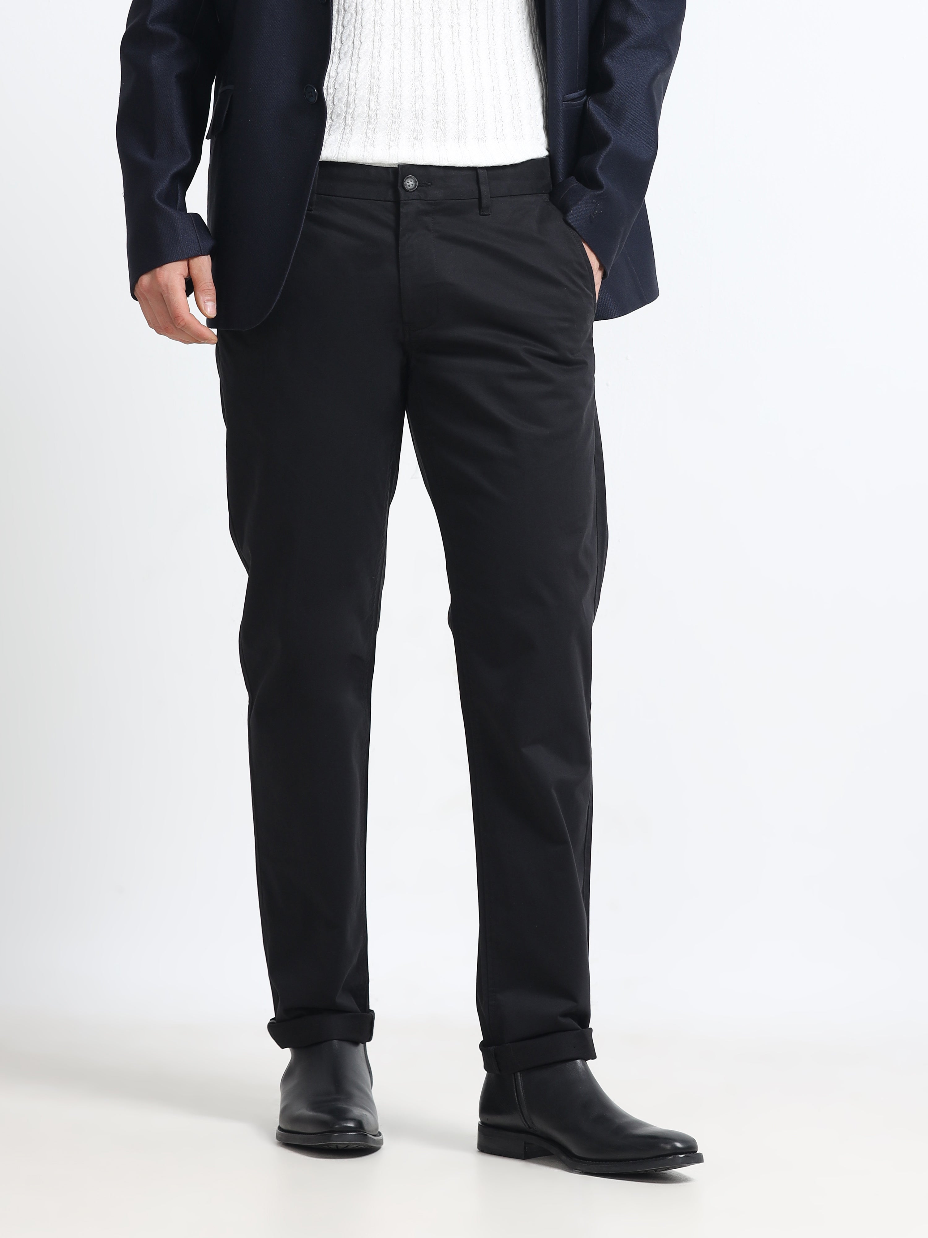 Men - Dark Green - Slim Fit - Formal Trouser