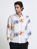 Men - Green Yellow - Slim Fit - Printed Shirt