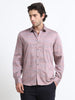 Men - Mauve Pink - Slim Fit - Printed Formal Shirt