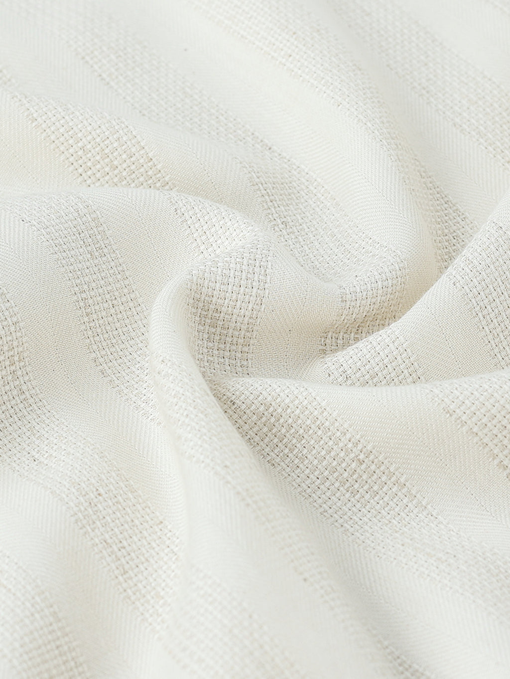 Ivory Tectonic Jacquard Textured Stripe Shirt