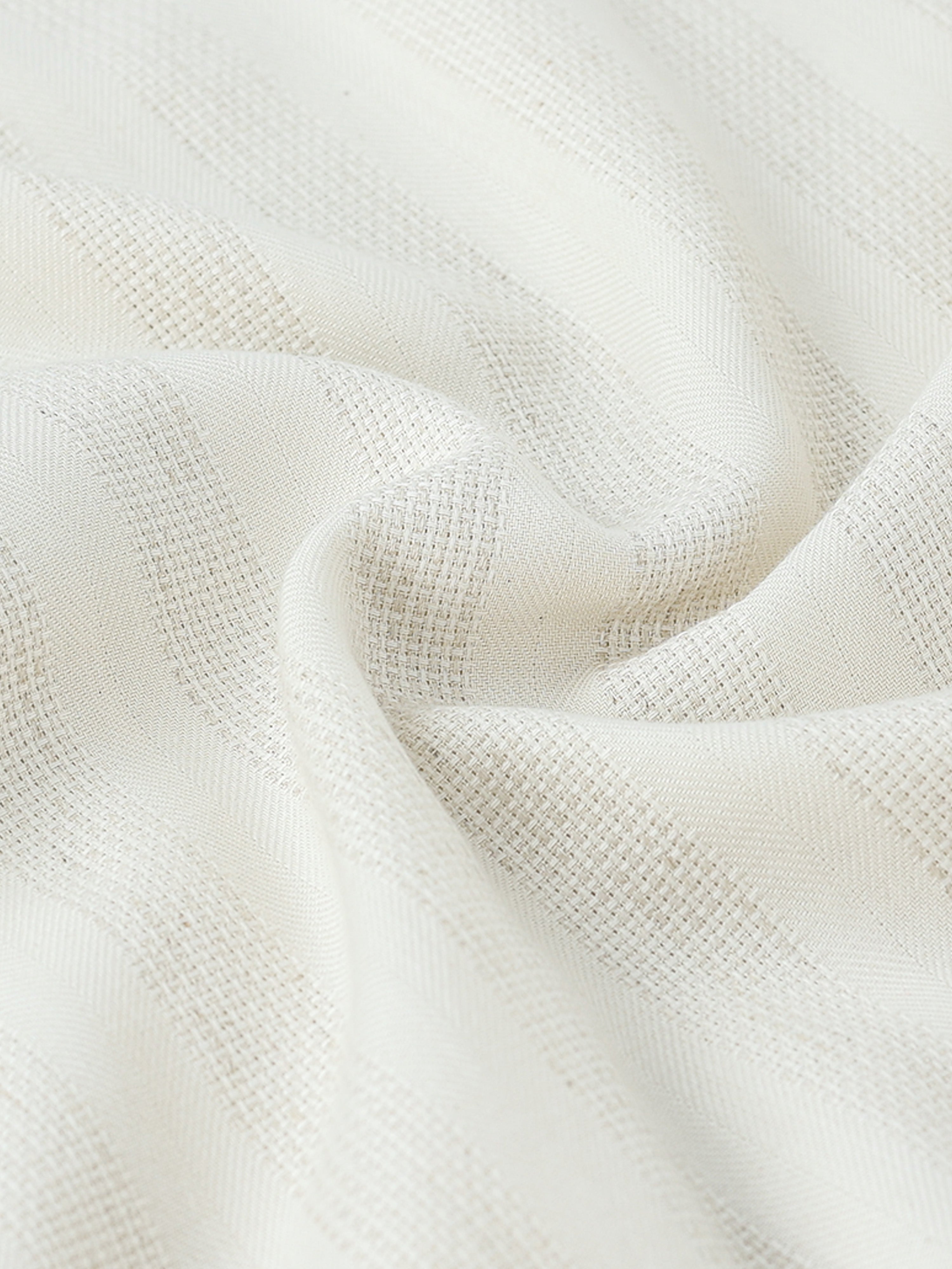 Ivory Tectonic Jacquard Textured Stripe Shirt