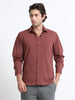 Men Rust Slim Fit Formal Shirt - Giza Cotton