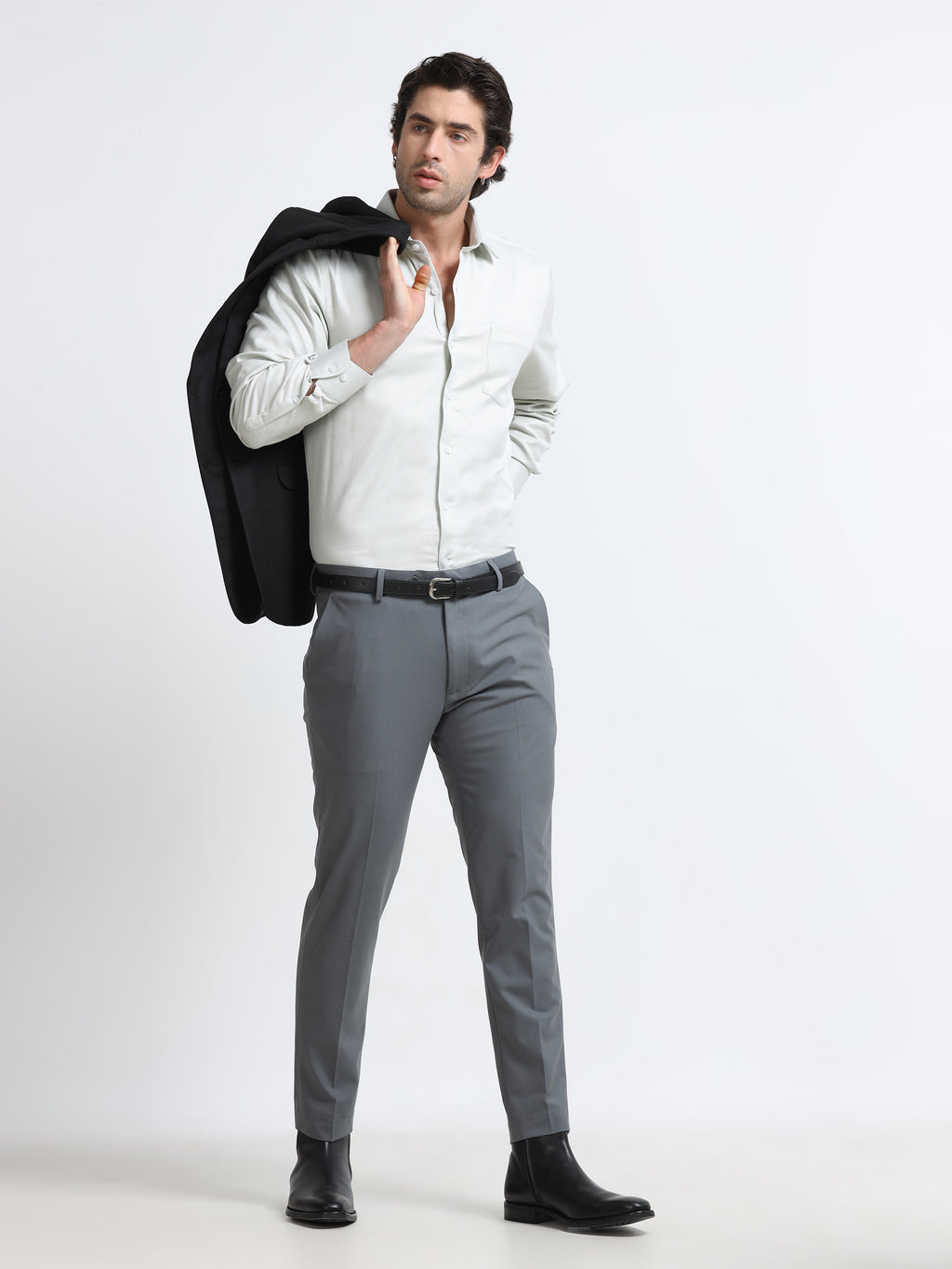 Men - Air force Blue - Ankle Fit - Formal Trouser