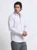 Men - White - Slim Fit - Textured Formal Shirt