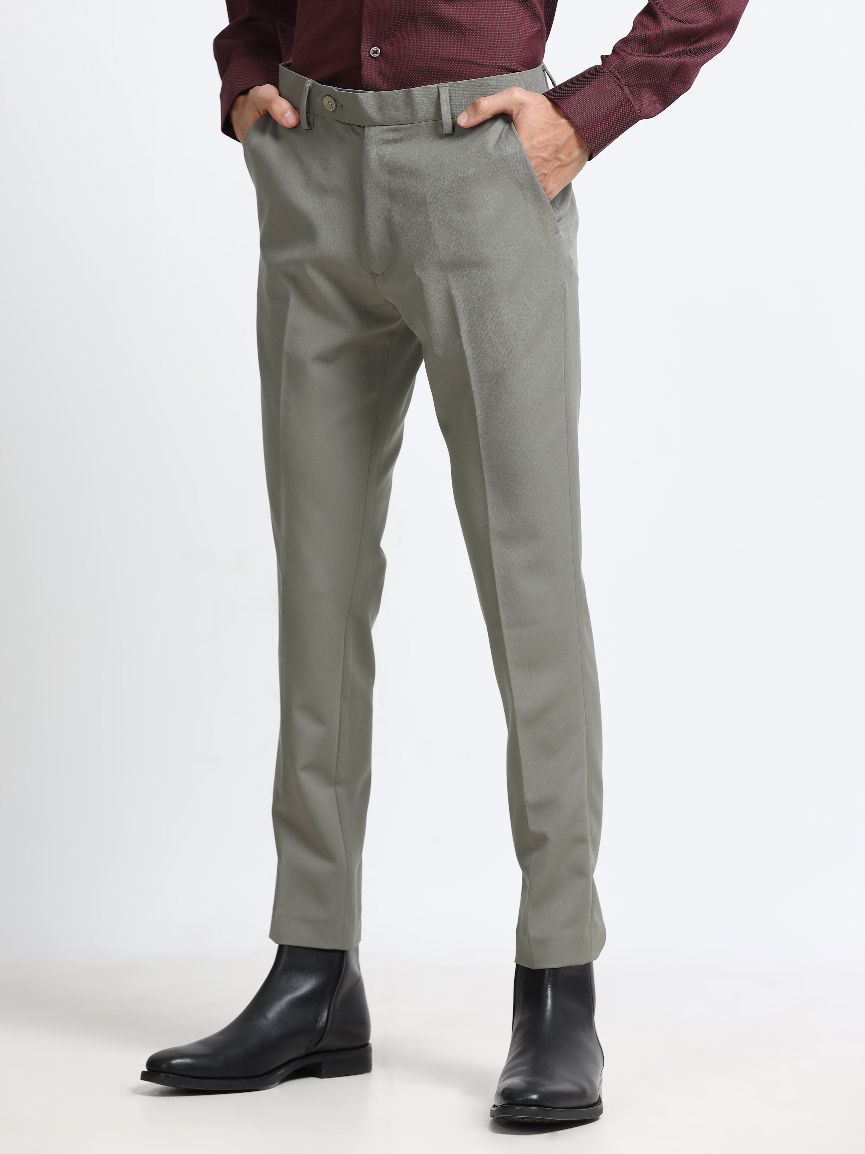 Men - Medium Gray - Ankel Fit - Formal Trouser